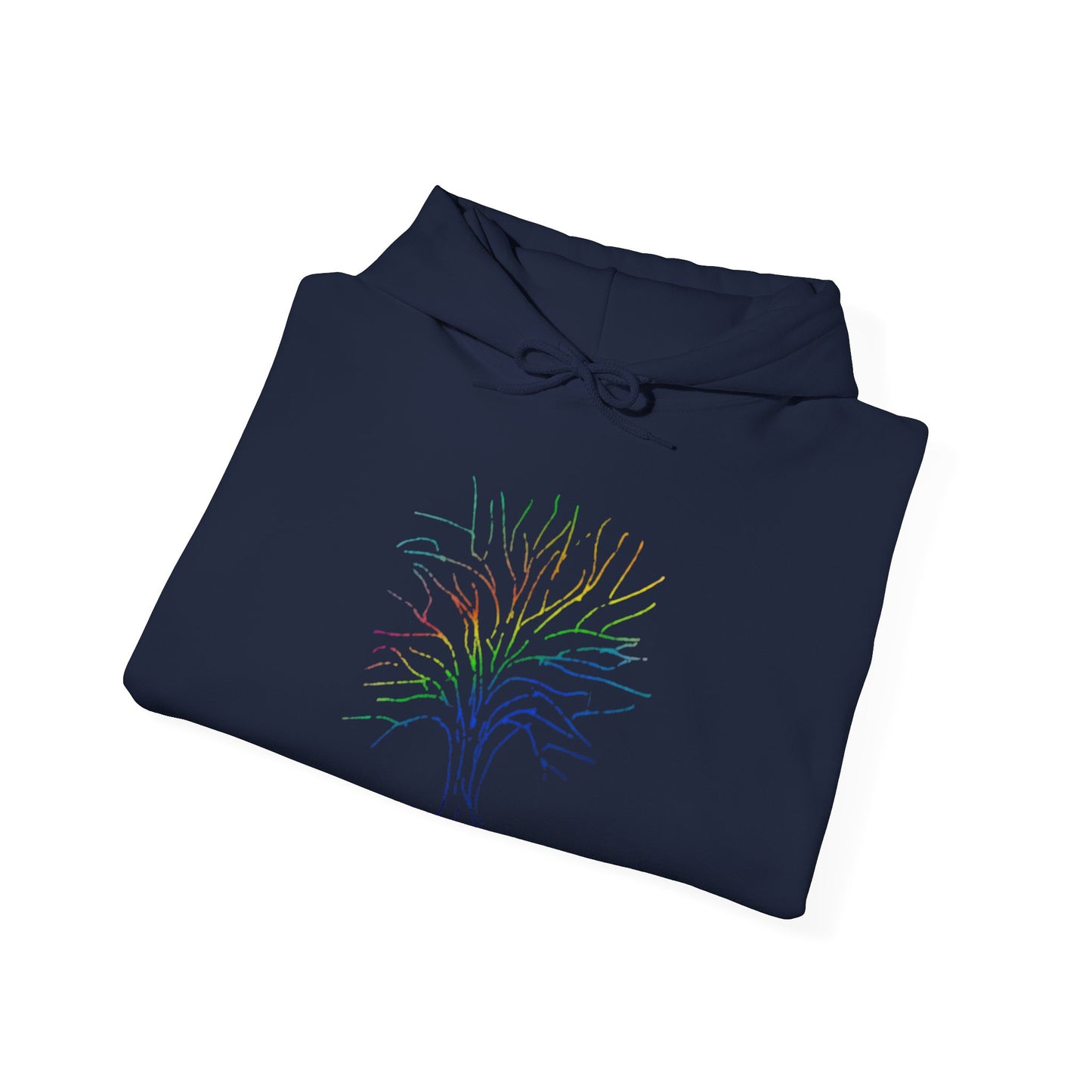 Its Just Life Rainbow Tree Unisex Heavy Blend™ Hooded Sweatshirt, tree shirt, rainbow, hoodie, colorful, pride, colorful tree, gift, nature