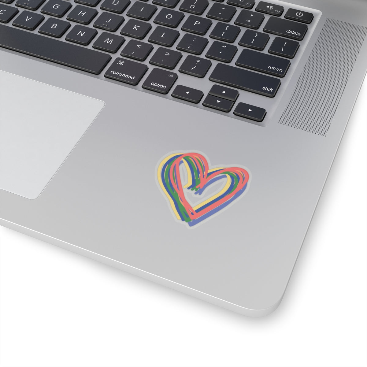Rainbow Hearts Kiss-Cut Stickers - Colorful Heart Decals for Planners, Scrapbooking, Laptops, Water Bottles, and DIY Crafts