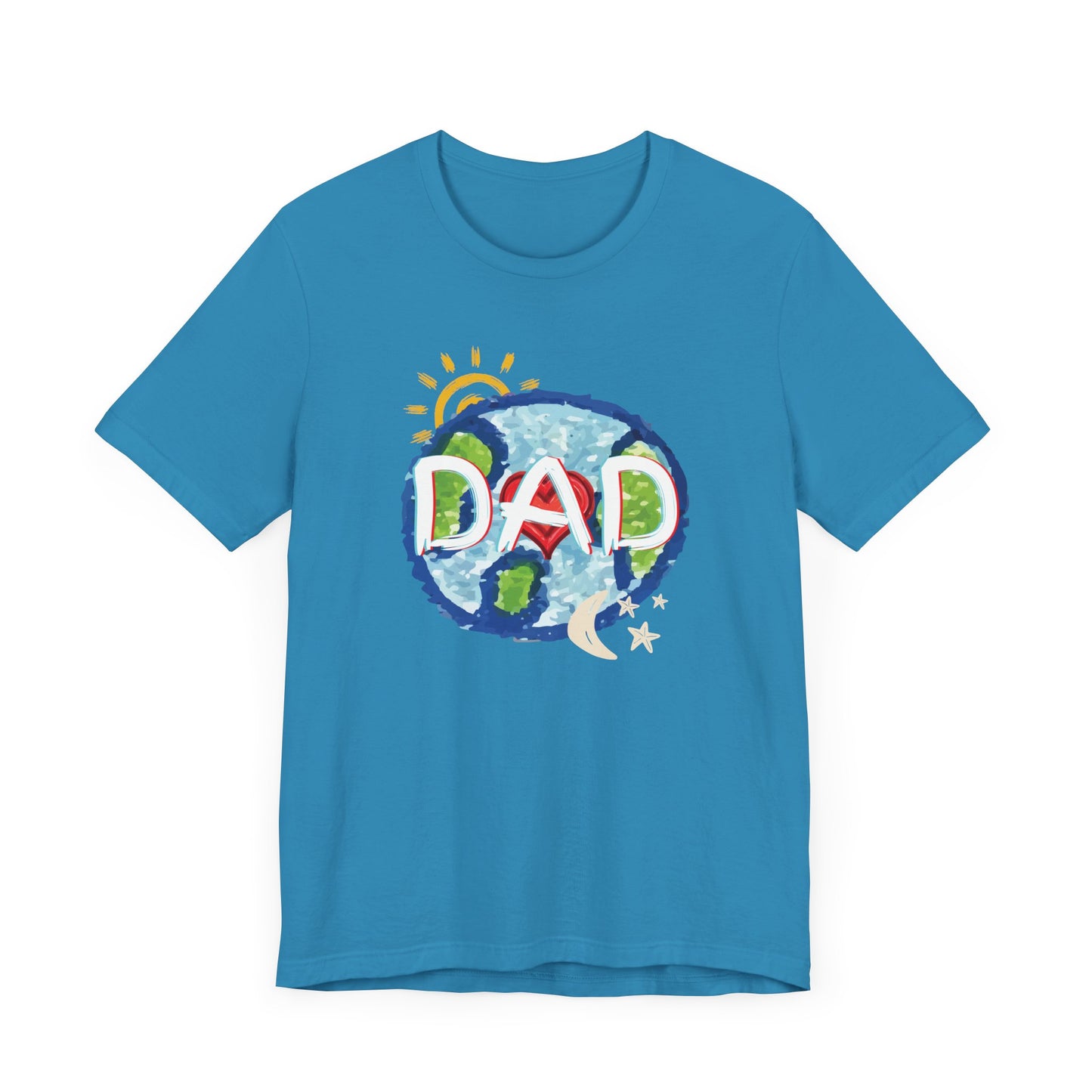 DAD Whole World Sun Moon Stars Heart Unisex Tee Fathers Day Gifts