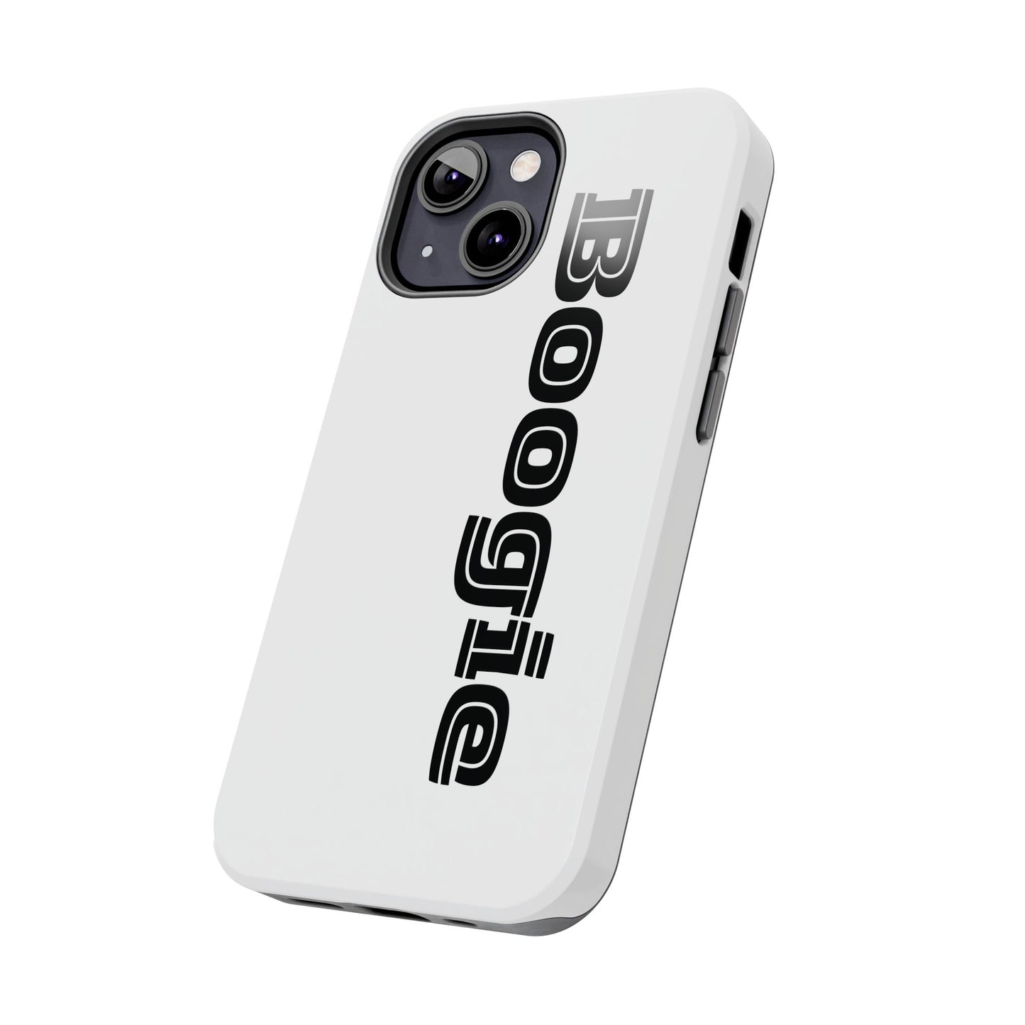 Boogie White Tough Phone Cases, iPhone Samsung cases, wireless charging, gender neutral women men friends kids teens gift birthday Christmas