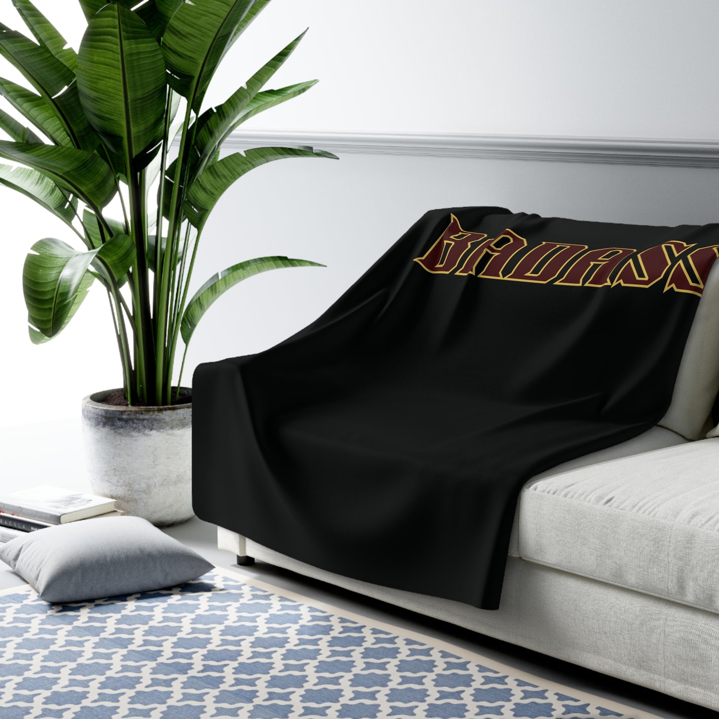 Badass Black Sherpa Fleece Blanket, Strong, Bold, Funny, Snarky, Attitude, Home Decor, Warm, Soft, Cozy, Gender Neutral, Throw, 50x60 60x80