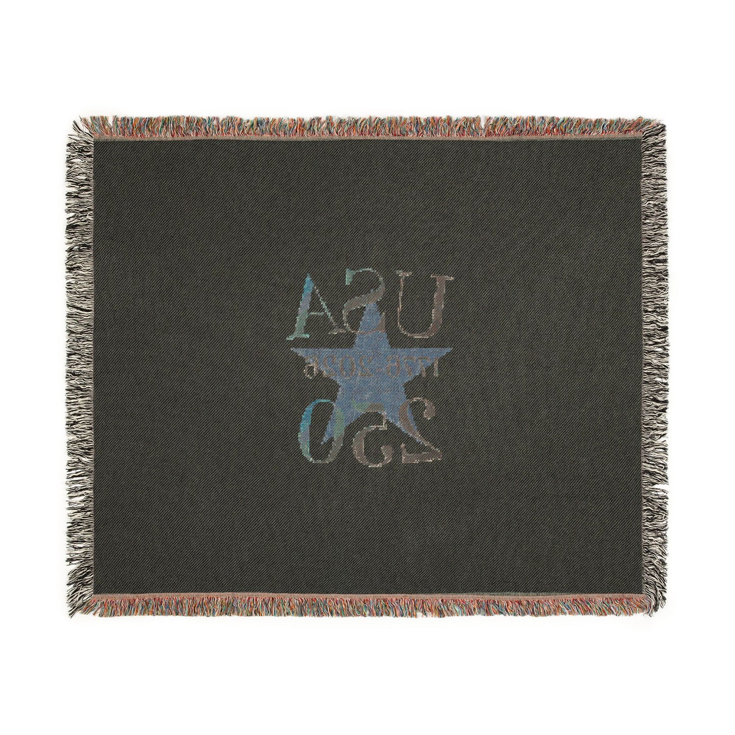 USA 250 Anniversary Woven Blanket — Commemorative Patriotic Throw