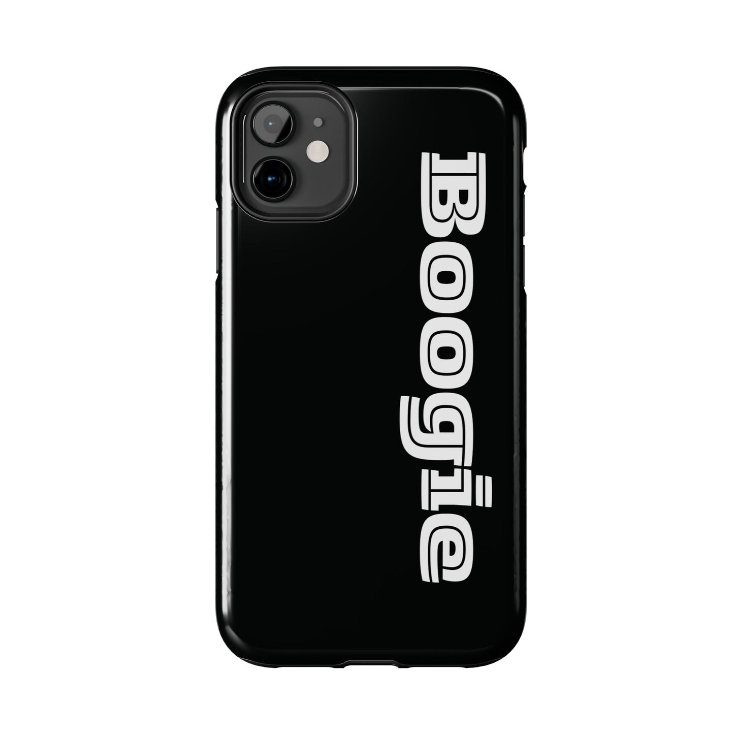 Boogie Black Tough Phone Cases, iPhone Samsung cases, wireless charging, gender neutral women men friends kids teens gift birthday Christmas