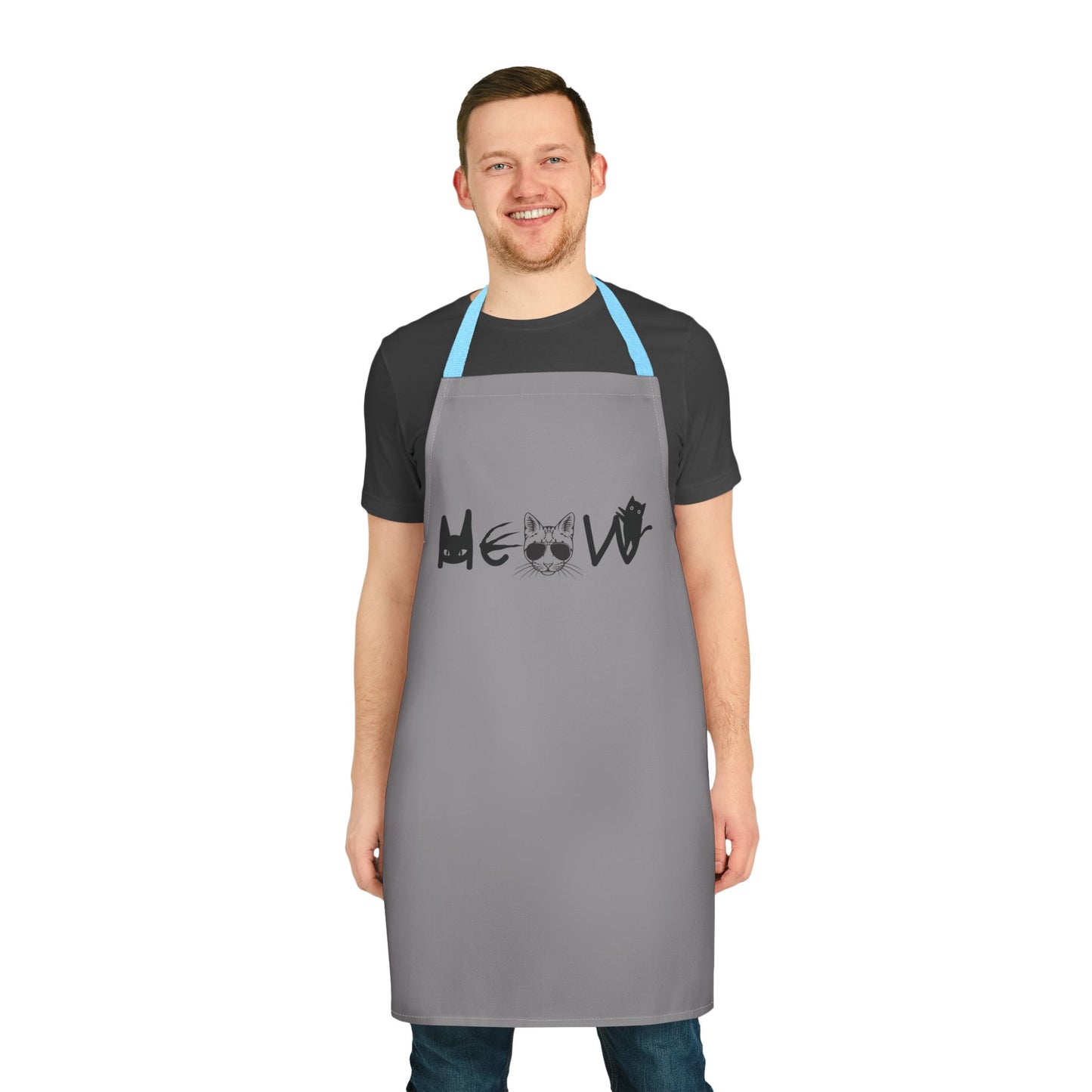 Meow Grey Unisex Chefs Apron