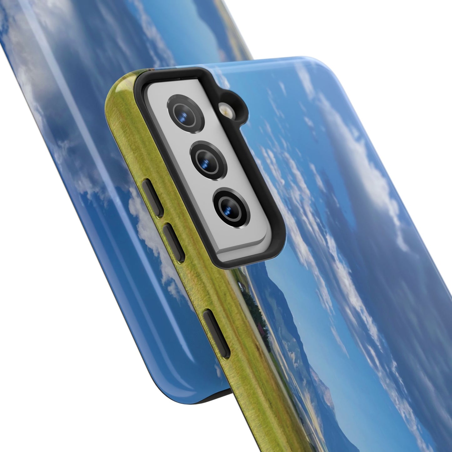 Western Clouds and Mountains Tough Phone Cases, iPhone & Samsung cases, wireless charging, sky, nature, landscape, original photo, gifts
