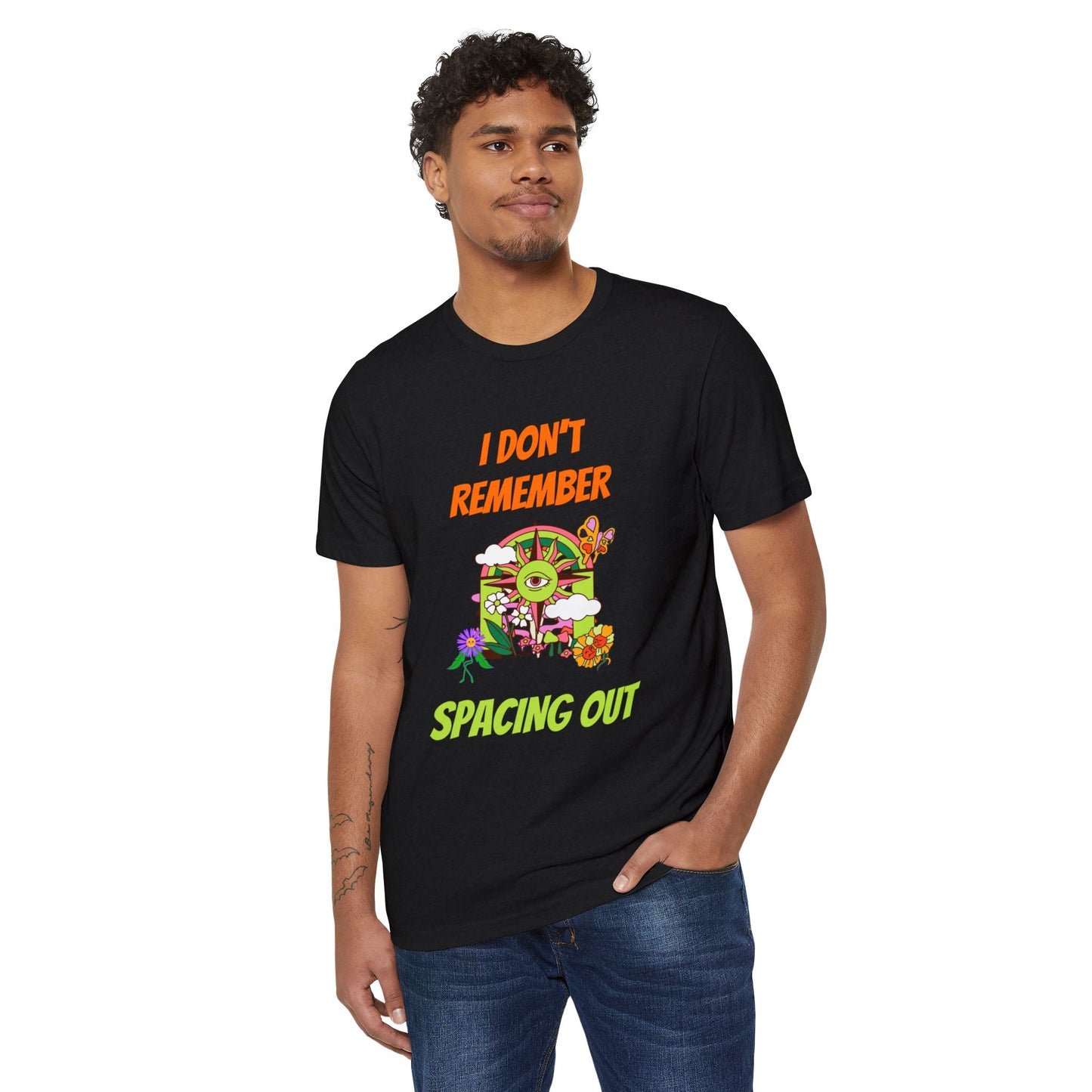 Eco-Friendly Space-Out Tee, Graphic T-Shirt, Unisex Recycled Tee, Sustainability Apparel, I Dont Remember Spacing Out Shirt