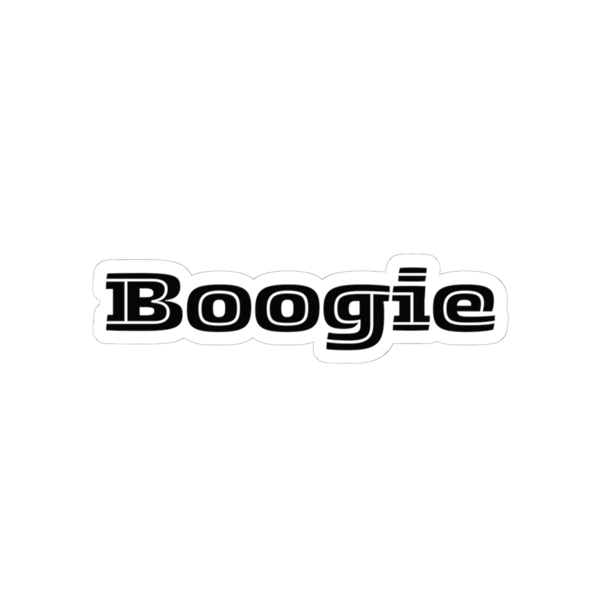 Boogie Black Kiss-Cut Stickers, Music Lover Decals, Disco Dance Party Decor, Vinyl Laptop Sticker, Groovy Car Sticker, Retro 70s Theme