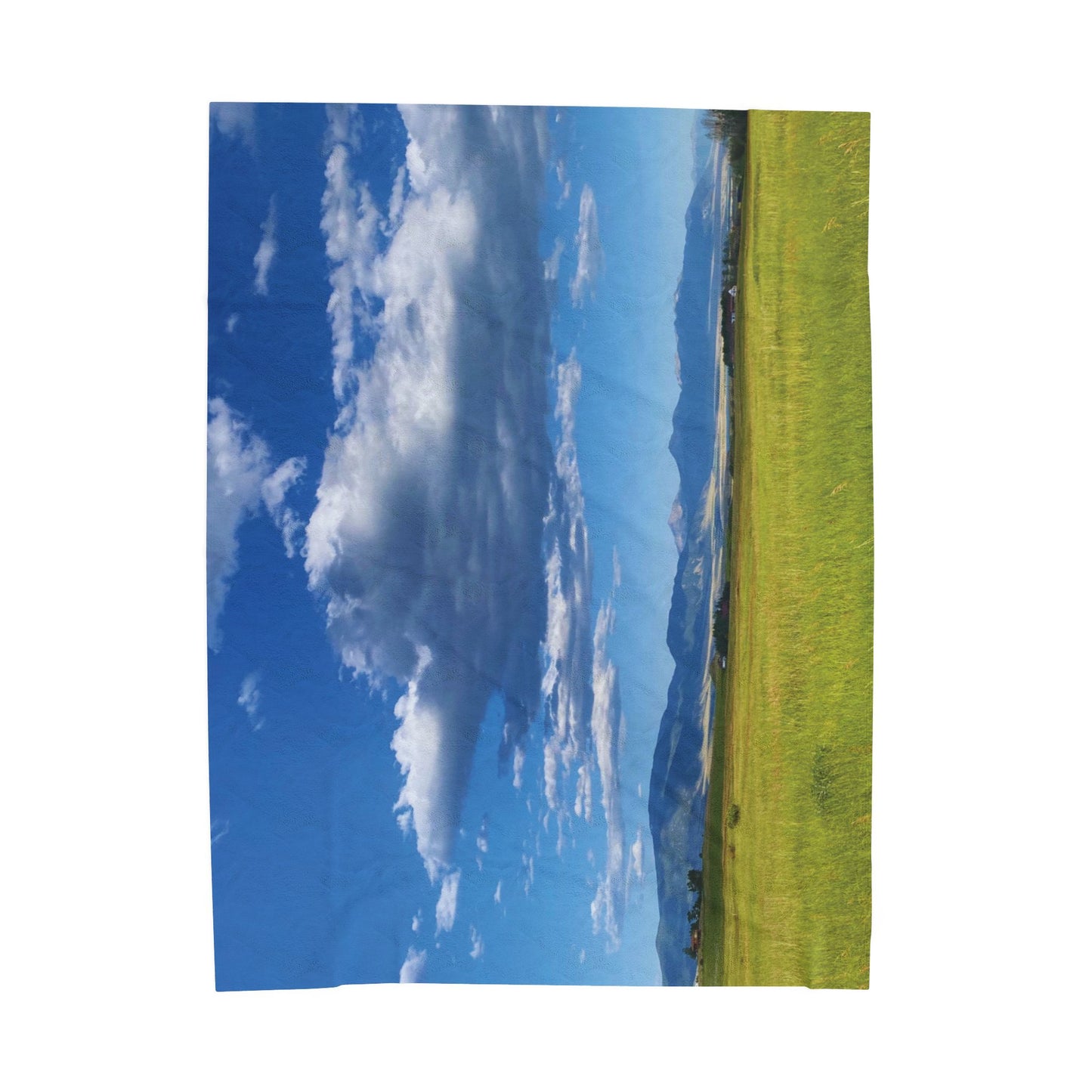 Western Clouds Velveteen Blanket, Cozy Throw, Home Decor, Gift, Bed Cover, Vibrant Couch Blanket, Birthday Wedding Anniversary Christmas