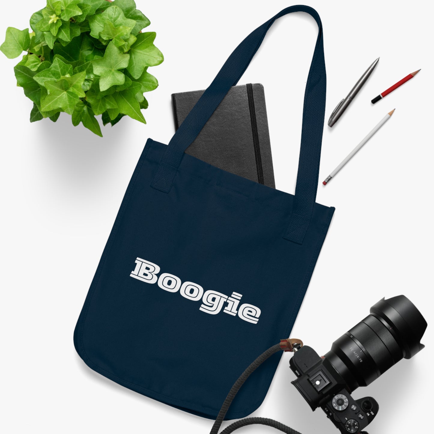 Boogie Organic Canvas Tote Bag, Gender Neutral, Women, Men, Teens, Kids, Friends, Gift, Groceries, Shopping, Books, Eco, Birthday, Christmas