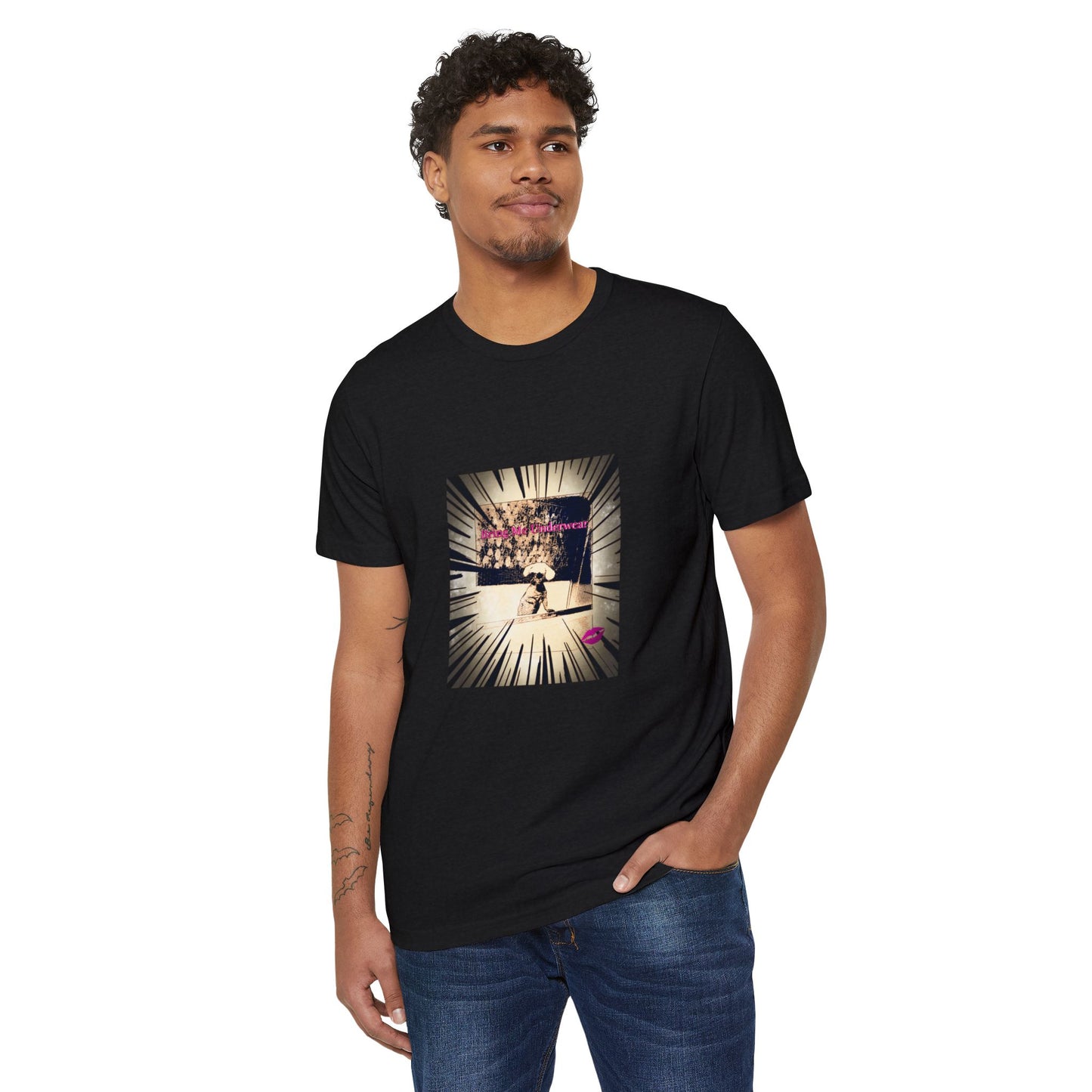 Poodle Graphic T-Shirt, Dog Lover Tee, Unisex Recycled Organic Shirt, Bath Time Apparel, Bring Me Underwear Design