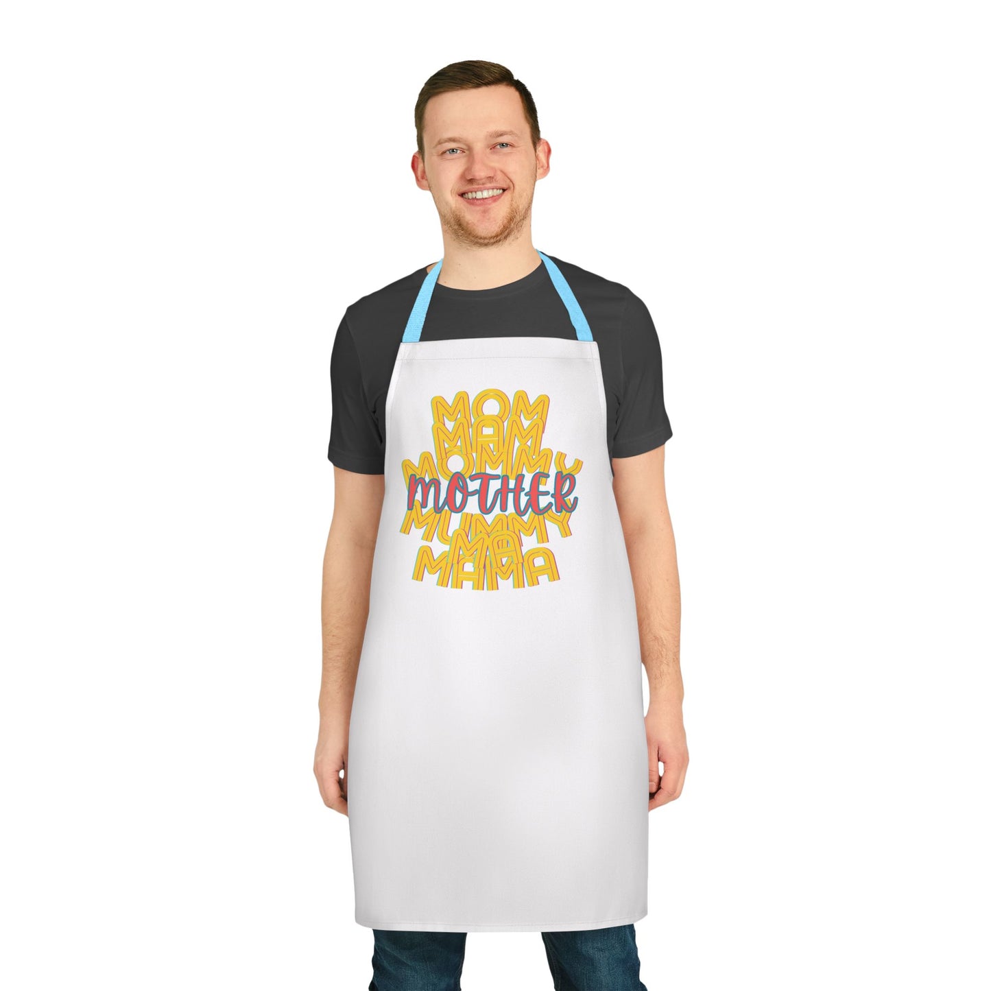 Mother Chefs Apron, Mom Mam Mommy Mum Ma Mama, Grilling, Cooking, BBQ, Kitchen, Tie Straps, Gender Neutral, One Size, Gifts, Women, Friends