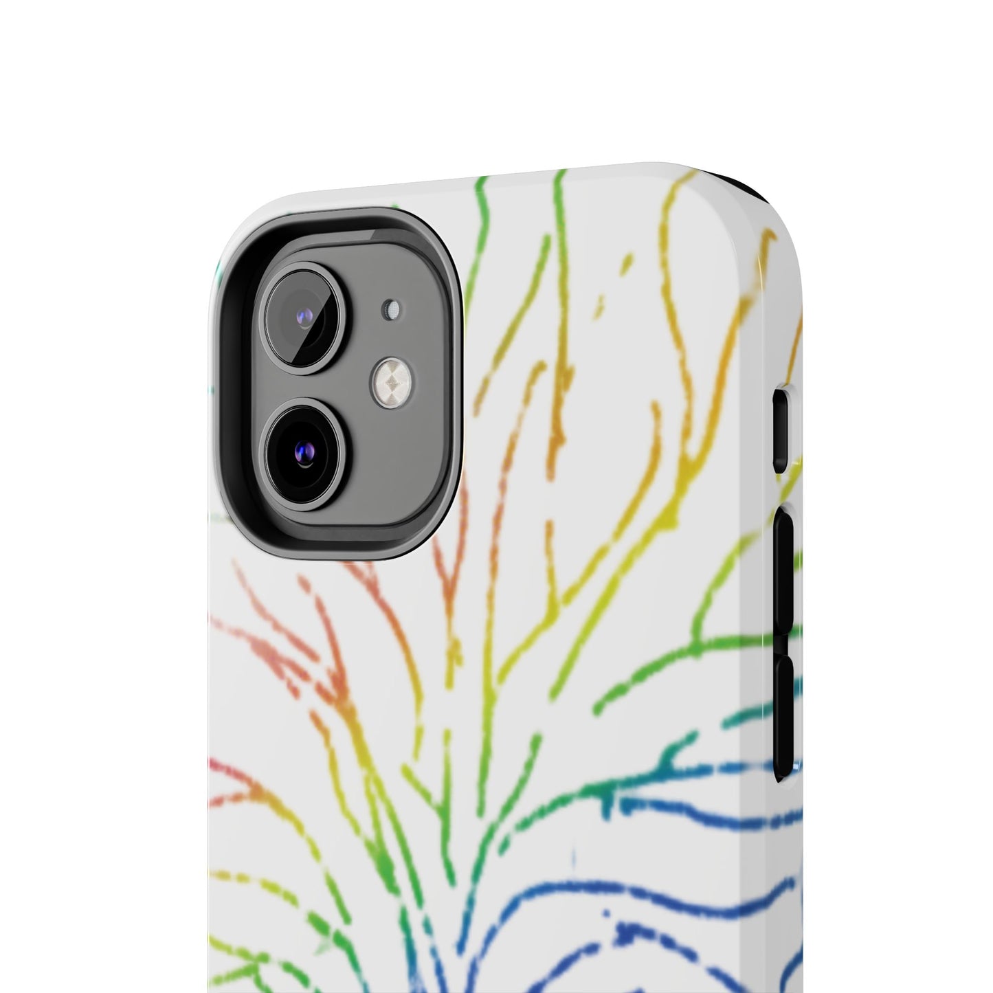 Rainbow Tree Tough Phone Cases - Colorful Nature Love Pride Gender Neutral Gifts for Friends, iPhone Samsung Wireless Charging Cover, LGBTQ+