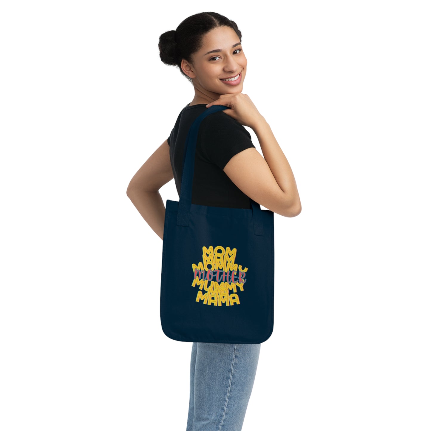 Mother Organic Canvas Tote Bag, Mom Mommy Ma Mam Mama Mummy, Love, Mothers Day, Gender Neutral, Gift, Groceries, Shopping, Books, Eco