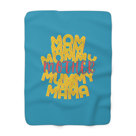 Mother Sherpa Fleece Blanket, Mom Mommy Ma Mam Mama Mummy, Love, Mothers Day, Gifts for Women, Comfy, Soft, Home Decor, Throw, 50x60 60x80