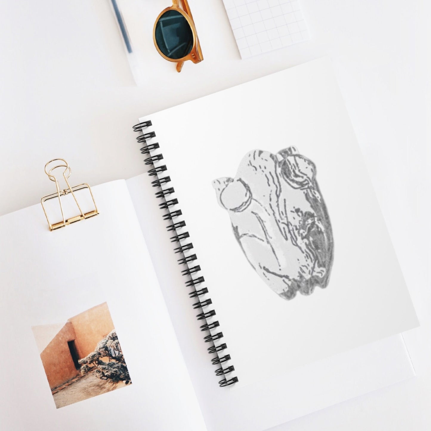 White Frog White Spiral Notebook, Ruled Line, animals, amphibians, nature, gender neutral, journal, gift, teens, adults, kids, friends