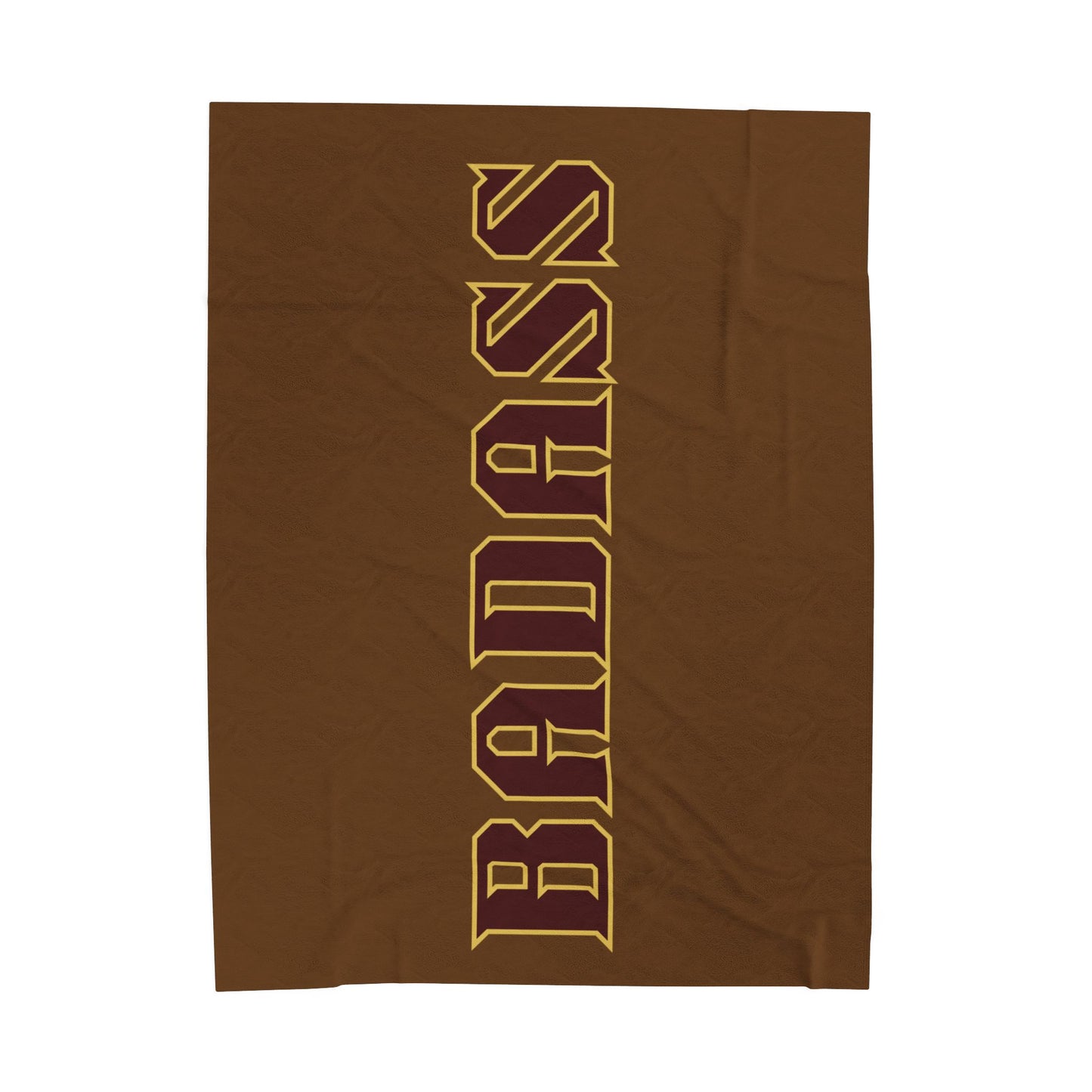 Dark Brown Badass Velveteen Blanket, Cozy Throw, Home Decor, Gift, Bed Cover, Dorm, Couch Blanket, Birthday Wedding Anniversary Christmas