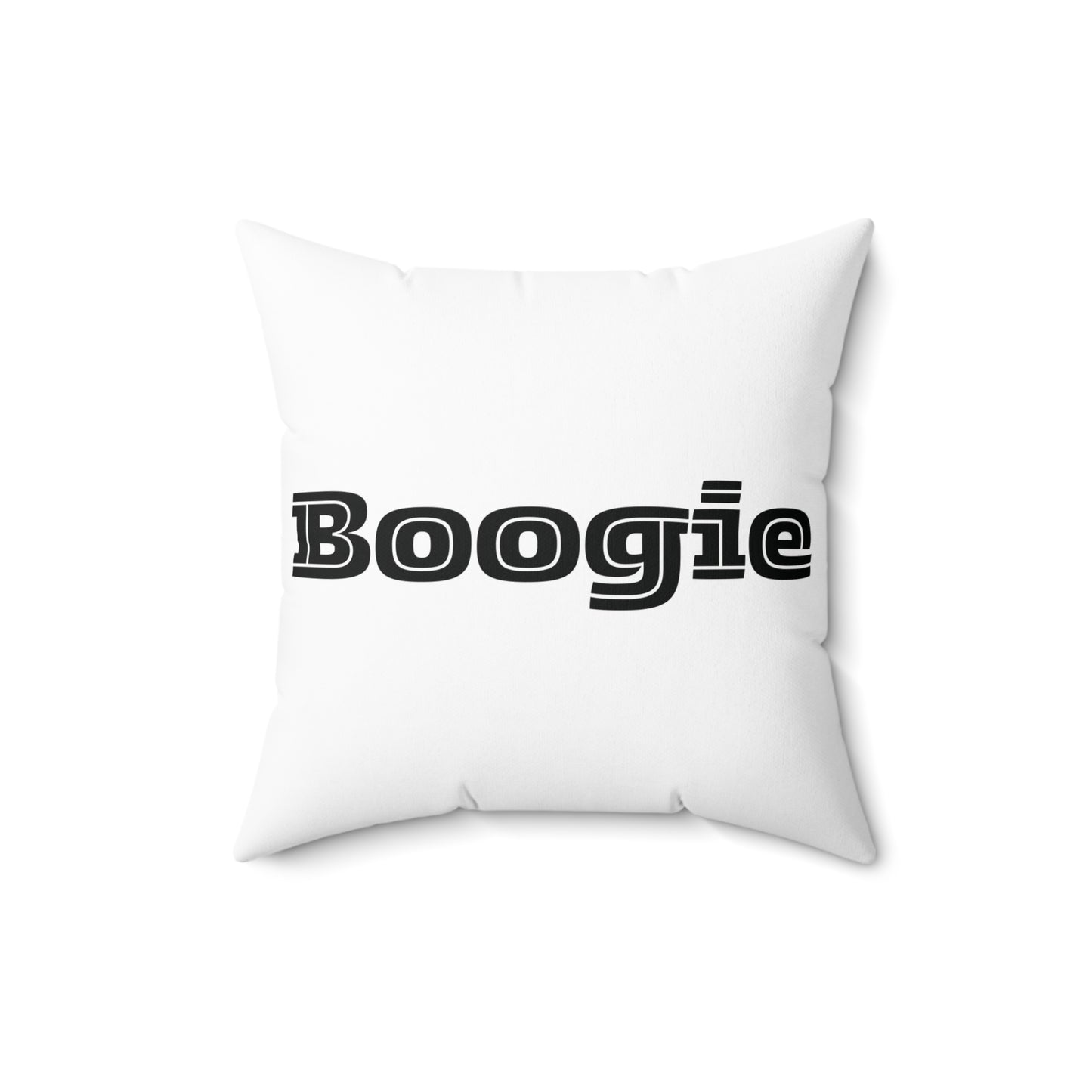 Boogie White Spun Polyester Square Pillow, Dance, Accent, Decor, Dorm, Bed, Throw, Men Women Teens Friends Gift Birthday Christmas, 4 Sizes