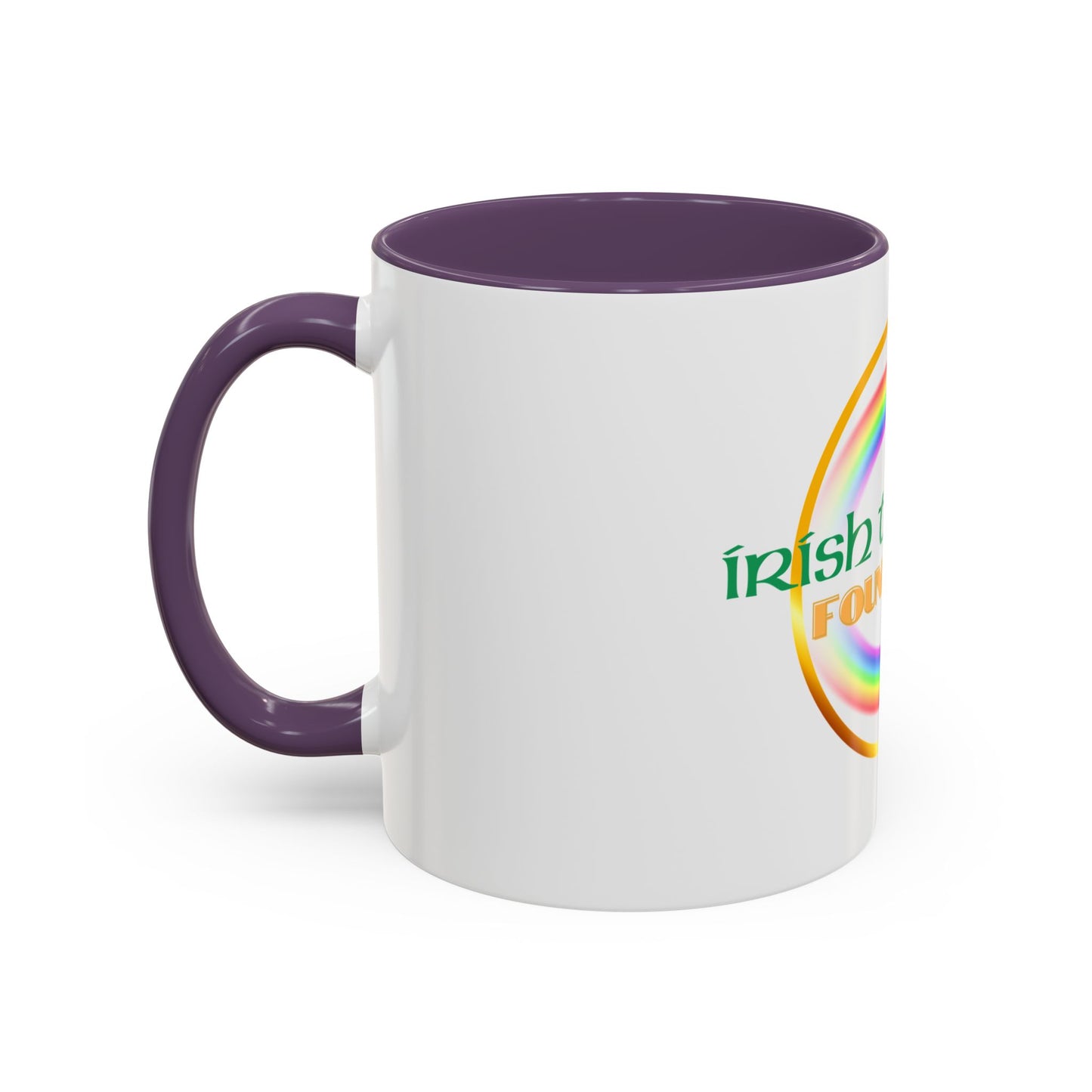 Coffee Mug - Irish Temper Found Here, Rainbow Design, BPA-Free Ceramic, St Patricks Gift