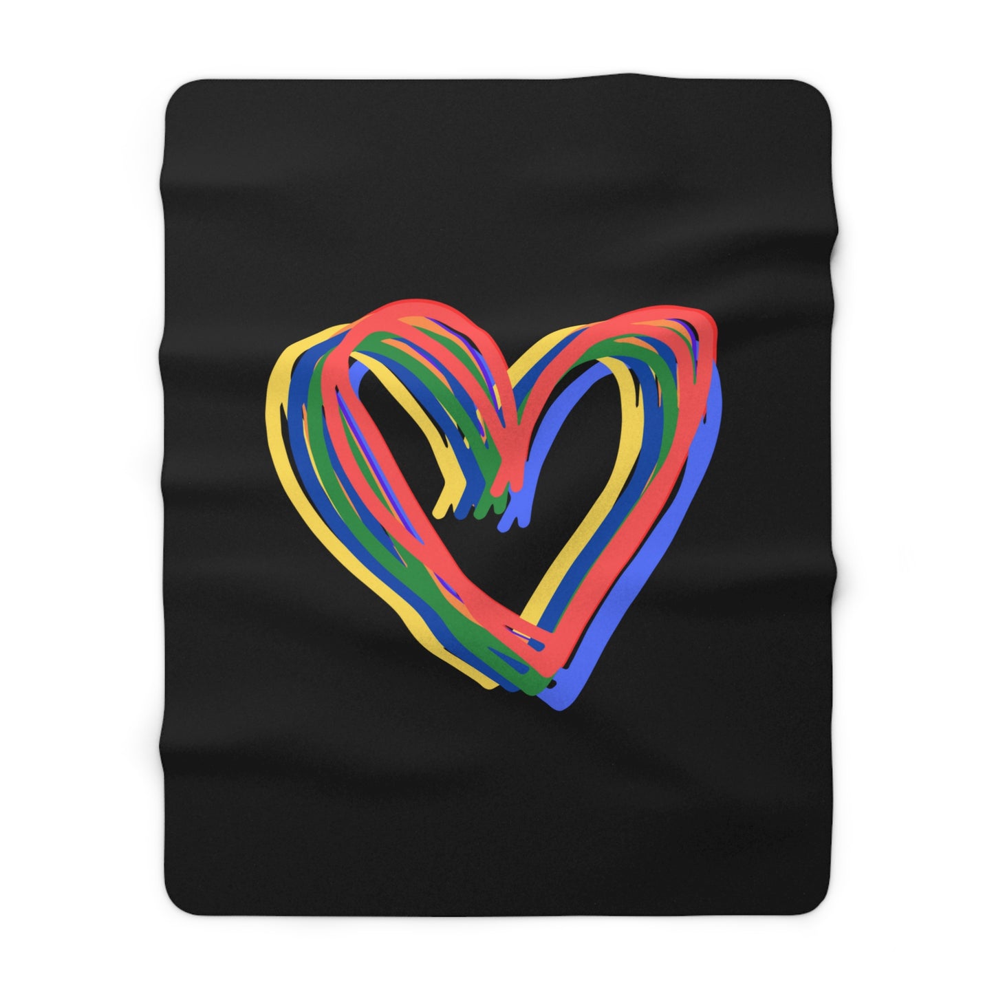 Rainbow Hearts Sherpa Fleece Blanket, Love, Pride, Home Decor, Soft, Cozy, Gift, Gender Neutral, Valentines, Throw, 50x60 60x80