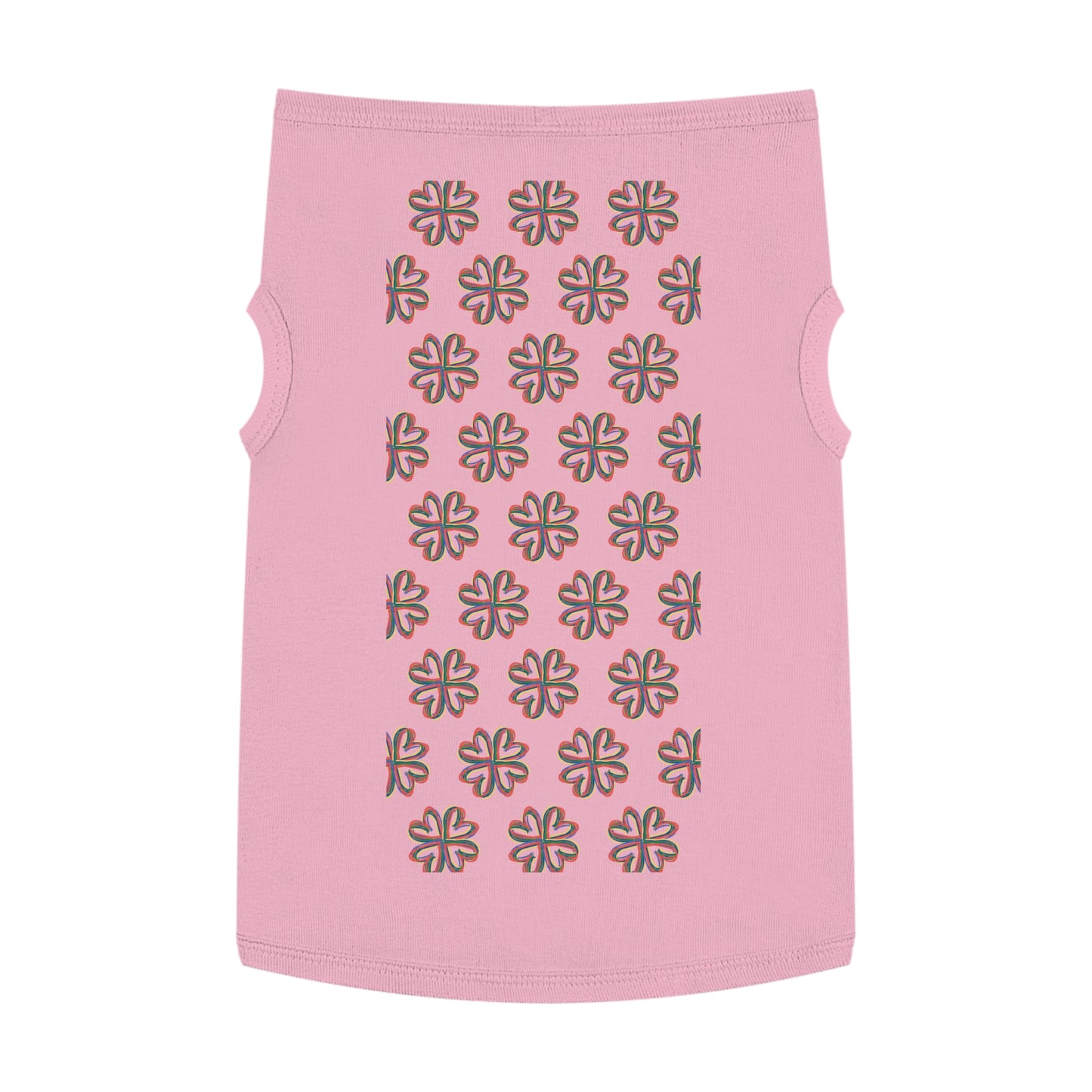 Colorful Floral Pet Tank Top, dog clothes, gifts, pet fashions, furry friends, cotton, dog shirts, cat shirts, 4 colors, Birthday Christmas