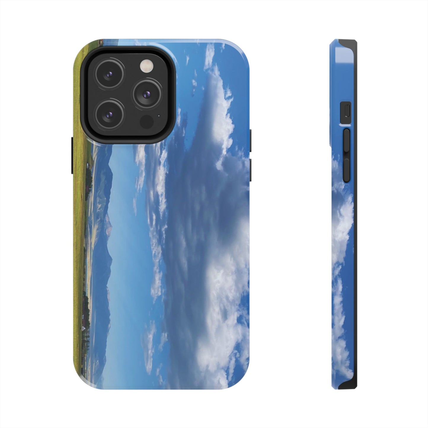 Western Clouds and Mountains Tough Phone Cases, iPhone & Samsung cases, wireless charging, sky, nature, landscape, original photo, gifts