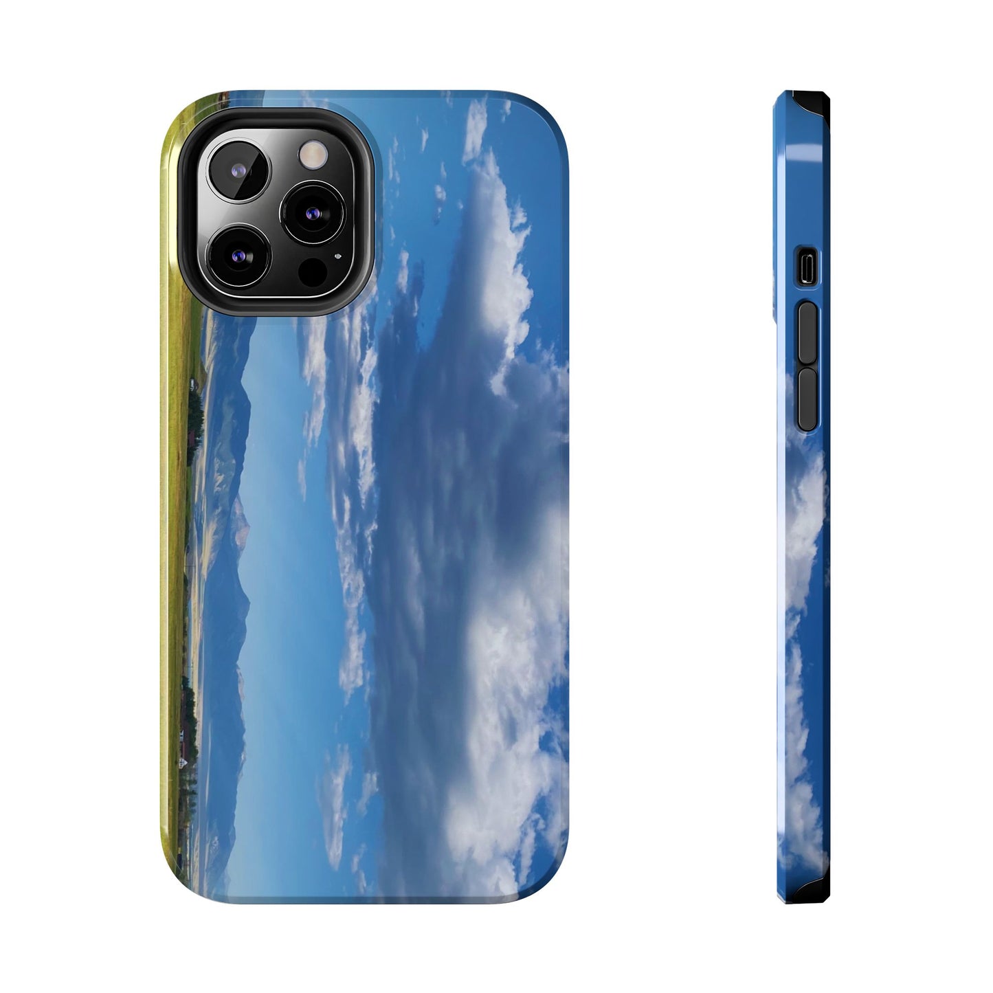 Western Clouds and Mountains Tough Phone Cases, iPhone & Samsung cases, wireless charging, sky, nature, landscape, original photo, gifts