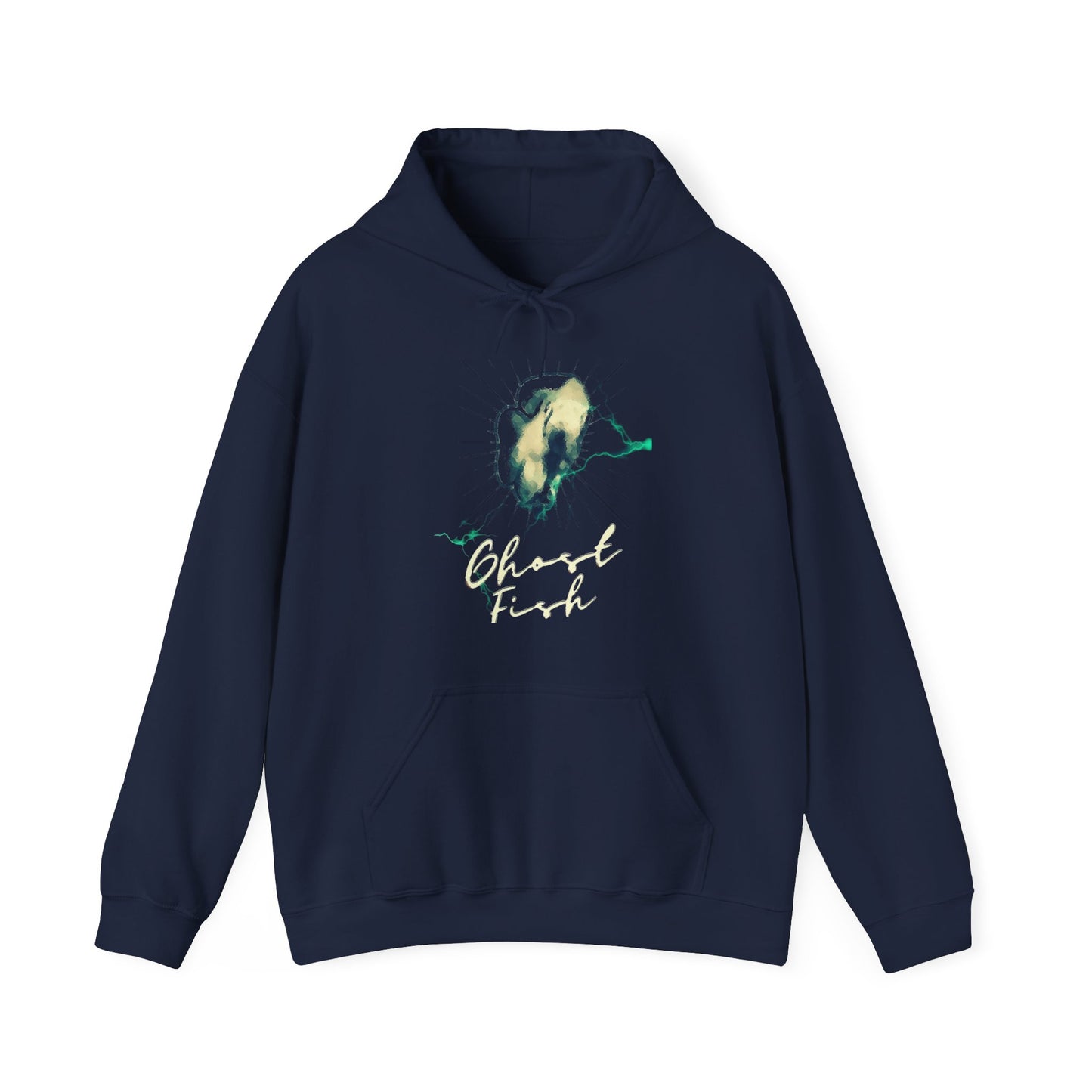 Ghost Fish Unisex Heavy Blend™ Hooded Sweatshirt, funny shirts, hoodies, gifts for friends, gender neutral, graphic art, personality, witty