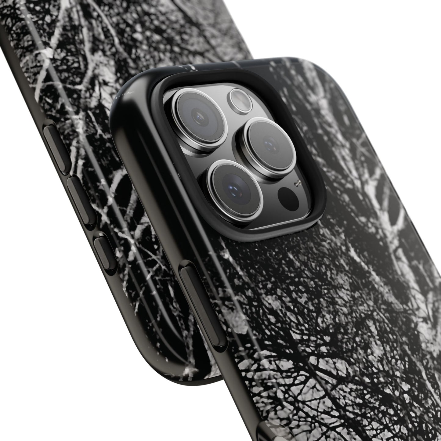 Worm Moon Night Trees Tough Phone Cases, iPhone & Samsung cases, wireless charging, trees, nature, spooky, original photo, gifts, Halloween