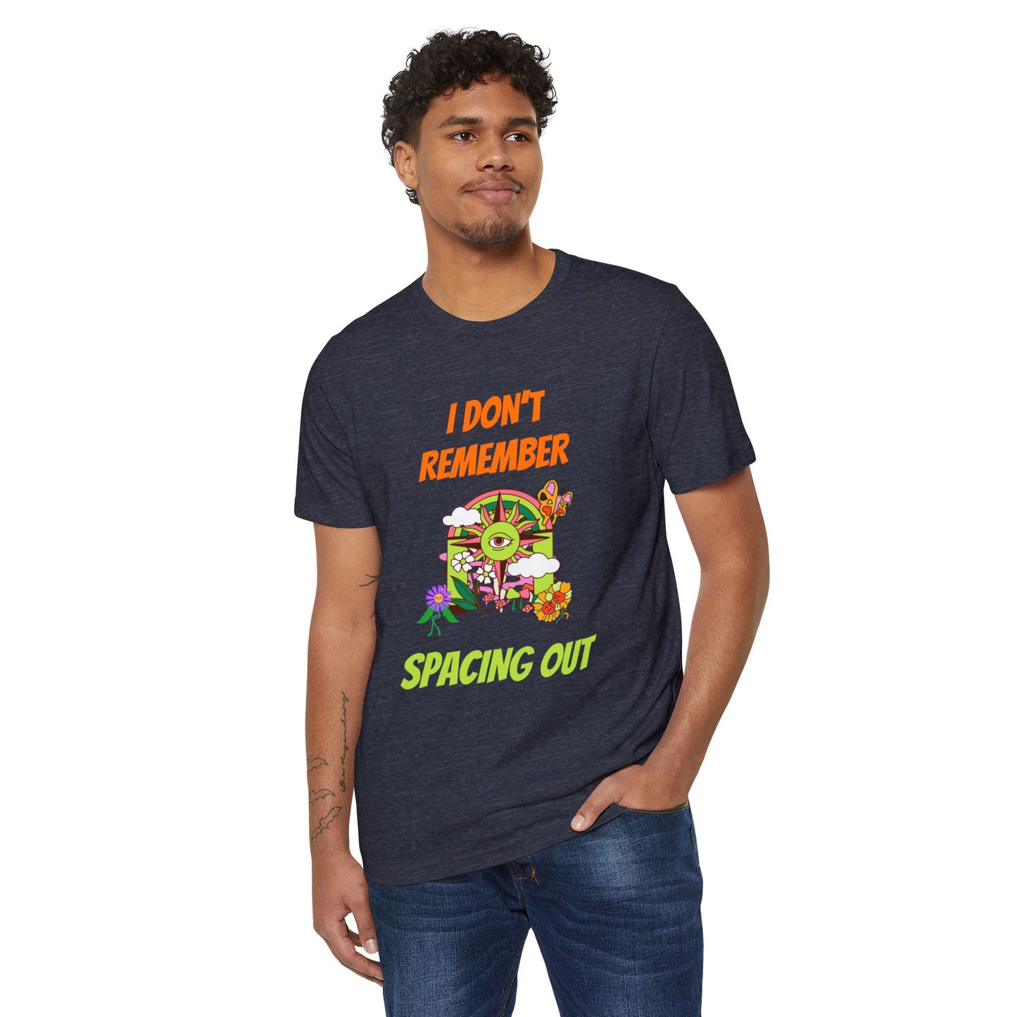 Eco-Friendly Space-Out Tee, Graphic T-Shirt, Unisex Recycled Tee, Sustainability Apparel, I Dont Remember Spacing Out Shirt