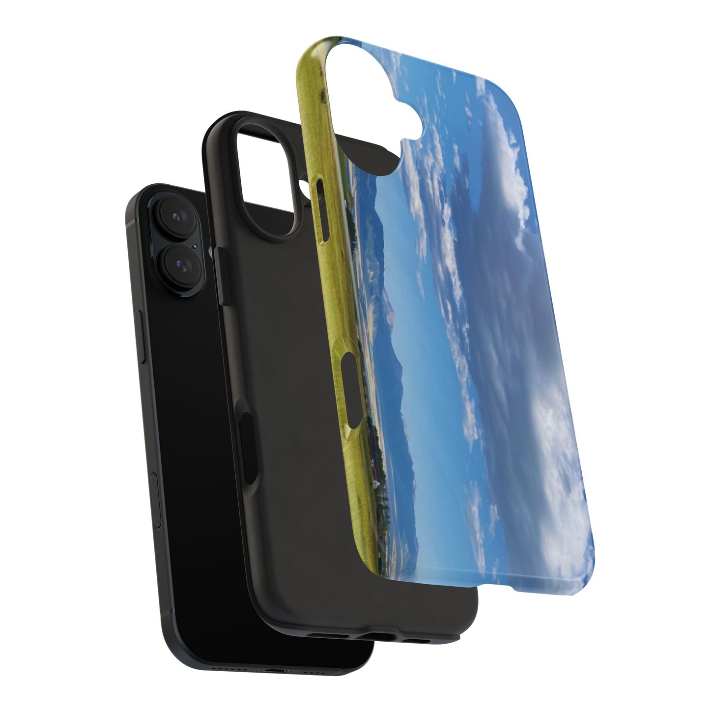Western Clouds and Mountains Tough Phone Cases, iPhone & Samsung cases, wireless charging, sky, nature, landscape, original photo, gifts