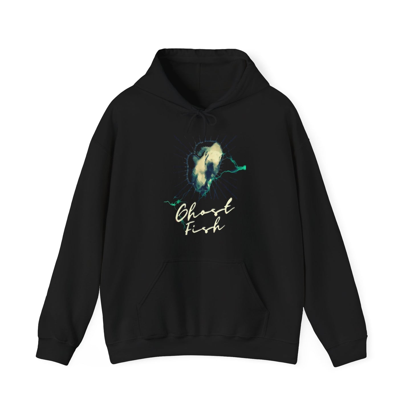Ghost Fish Unisex Heavy Blend™ Hooded Sweatshirt, funny shirts, hoodies, gifts for friends, gender neutral, graphic art, personality, witty