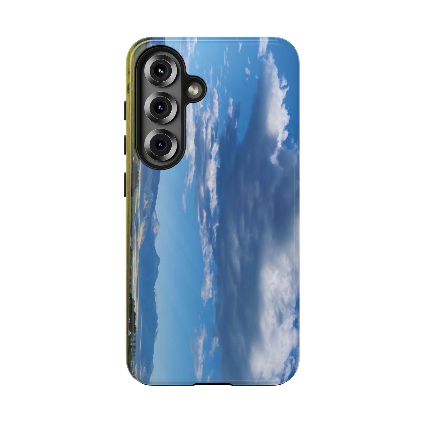 Western Clouds and Mountains Tough Phone Cases, iPhone & Samsung cases, wireless charging, sky, nature, landscape, original photo, gifts