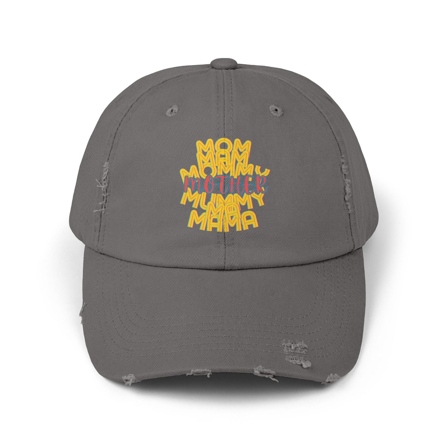 Mother Unisex Distressed Cap, Mom Mam Mommy Mummy Ma Mama, Mothers Day, Gift, Hats, Cotton Twill, Adjustable, Gifts for Women