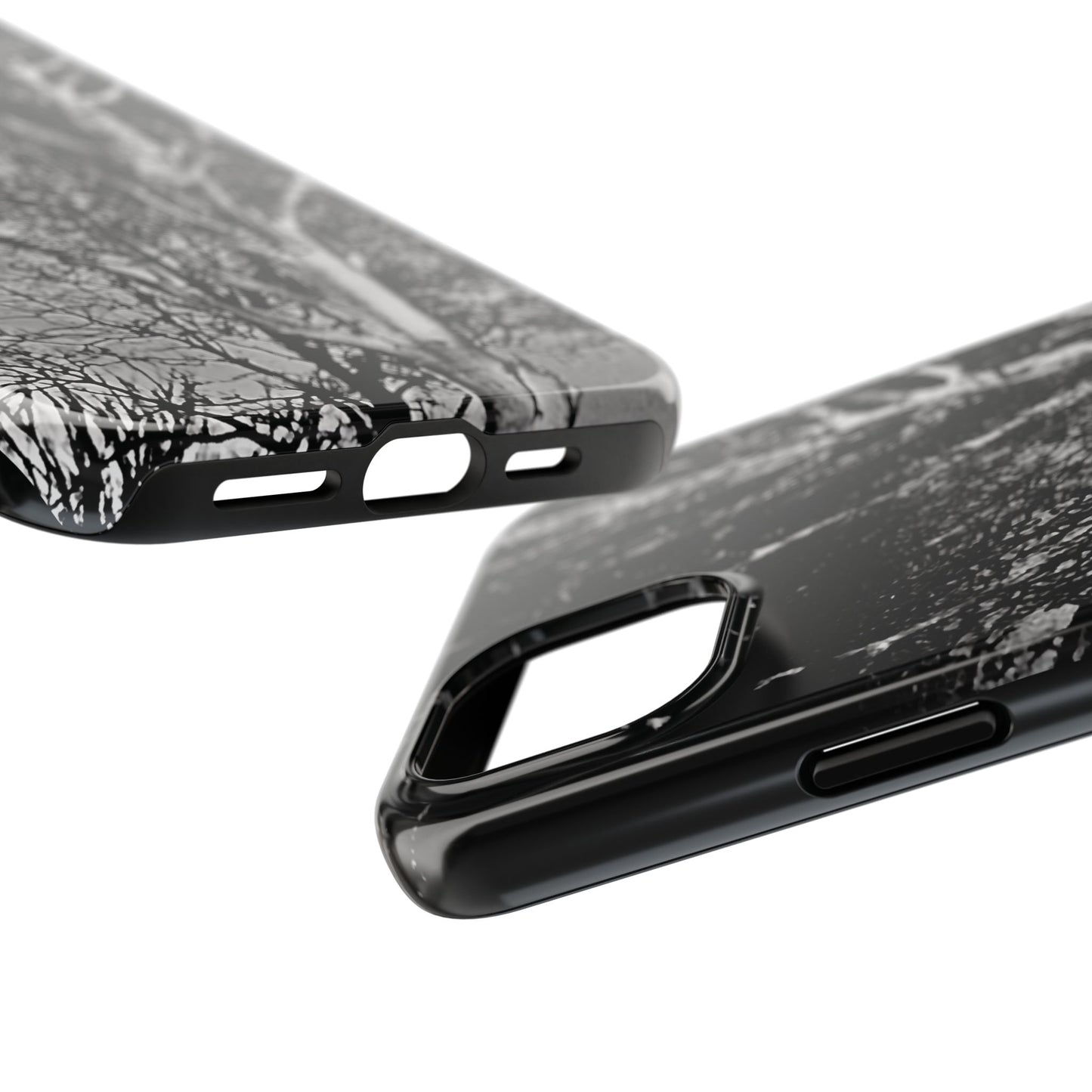 Worm Moon Night Trees Tough Phone Cases, iPhone & Samsung cases, wireless charging, trees, nature, spooky, original photo, gifts, Halloween