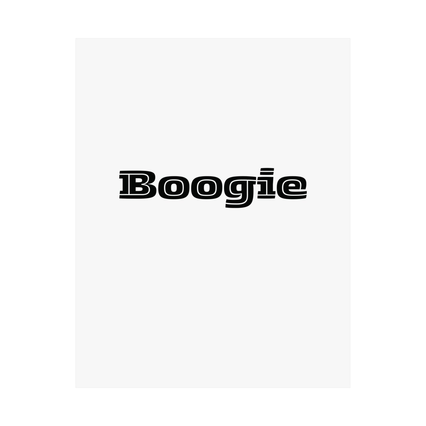 Boogie White Matte Vertical Poster, Dance, Wall Art, You Frame, Home Decor, Dorm, Gift, Gender Neutral, Under 20 Dollars, Birthday Christmas