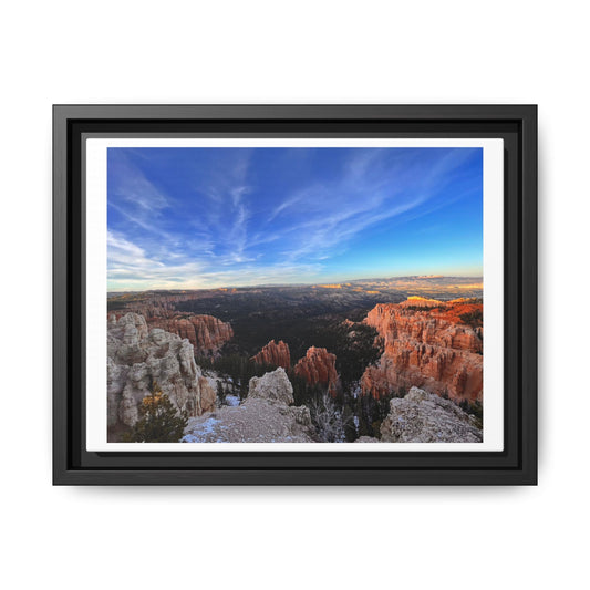 Black Frame Bryce Canyon Landscape, Nature, America, Western, Artwork, Wall Art, Matte Print, Rocks, Gift, Sky, Colorful, Clouds, Eco