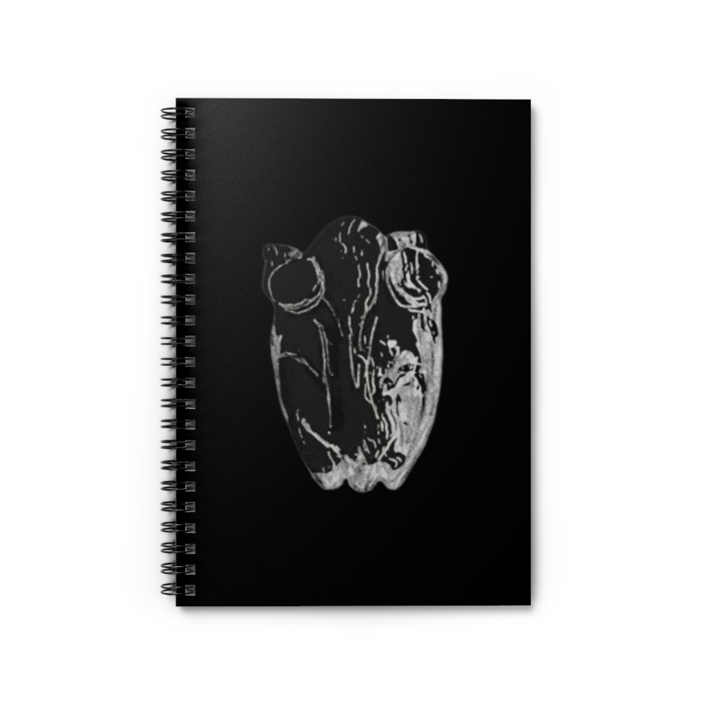 Frog Black Spiral Notebook, Ruled Line, animals, amphibians, nature, gender neutral, journal, gift, teens, adults, kids, friends