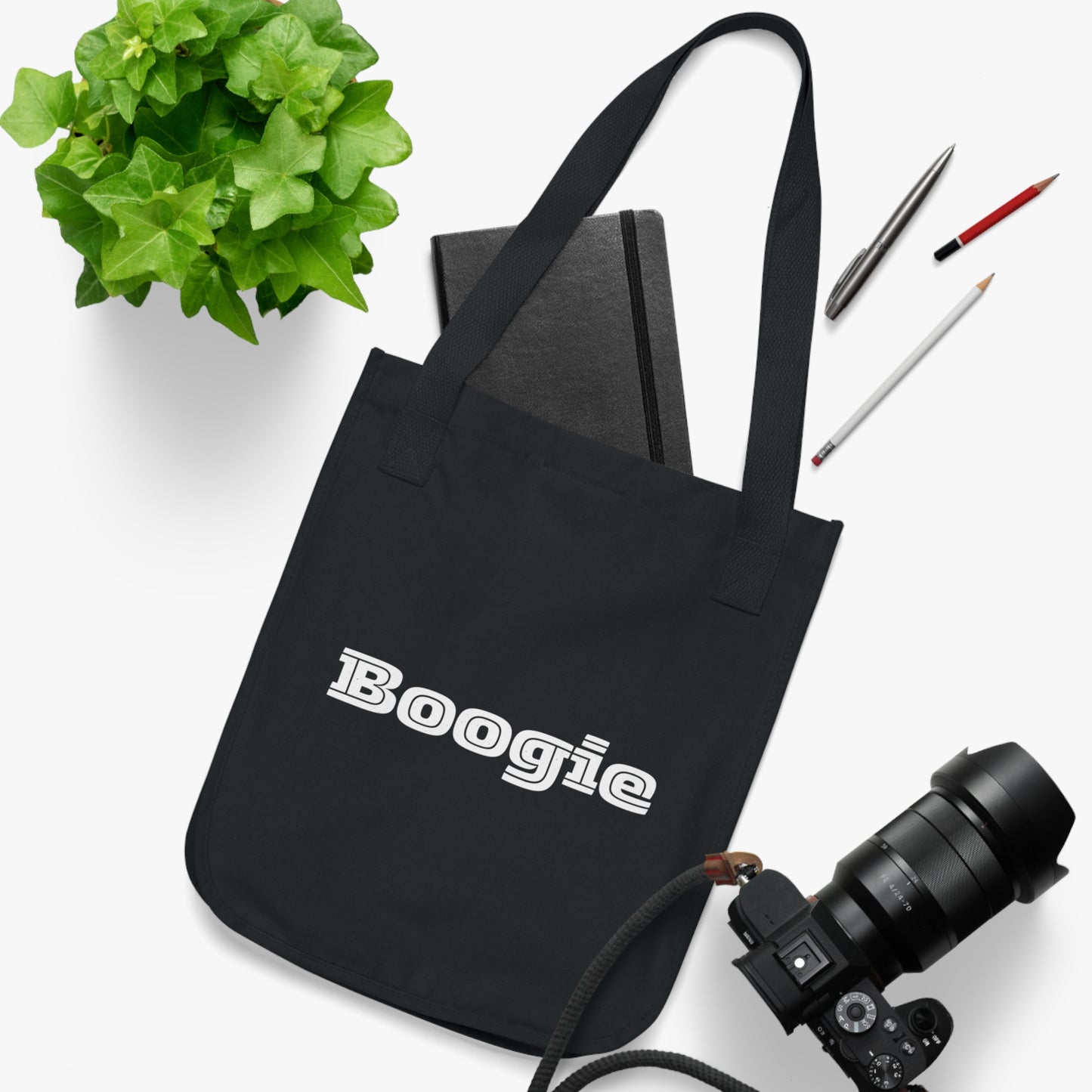 Boogie Organic Canvas Tote Bag, Gender Neutral, Women, Men, Teens, Kids, Friends, Gift, Groceries, Shopping, Books, Eco, Birthday, Christmas