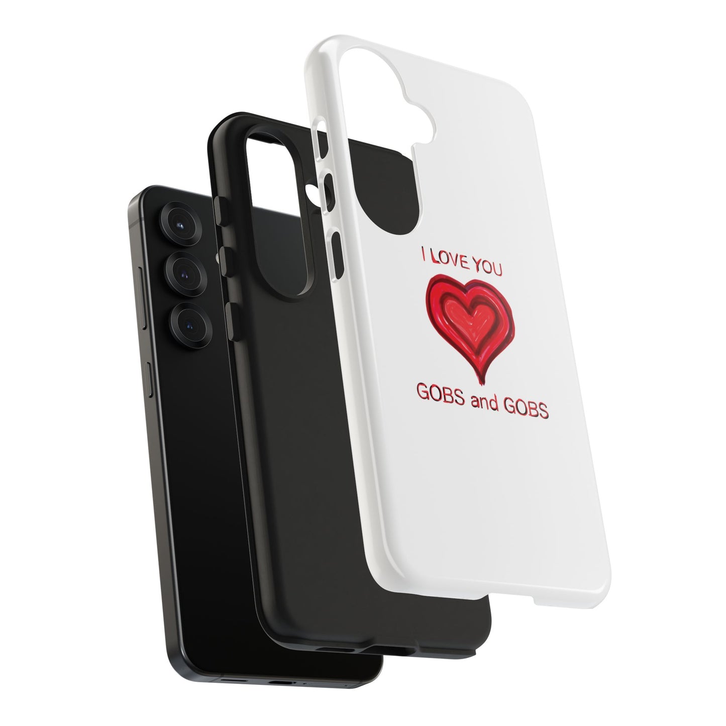 Heartfelt I Love You Gobs and Gobs Tough Phone Cases, iPhone & Samsung Cases, Wireless Charging, Gender Neutral Gifts, Valentines, Christmas