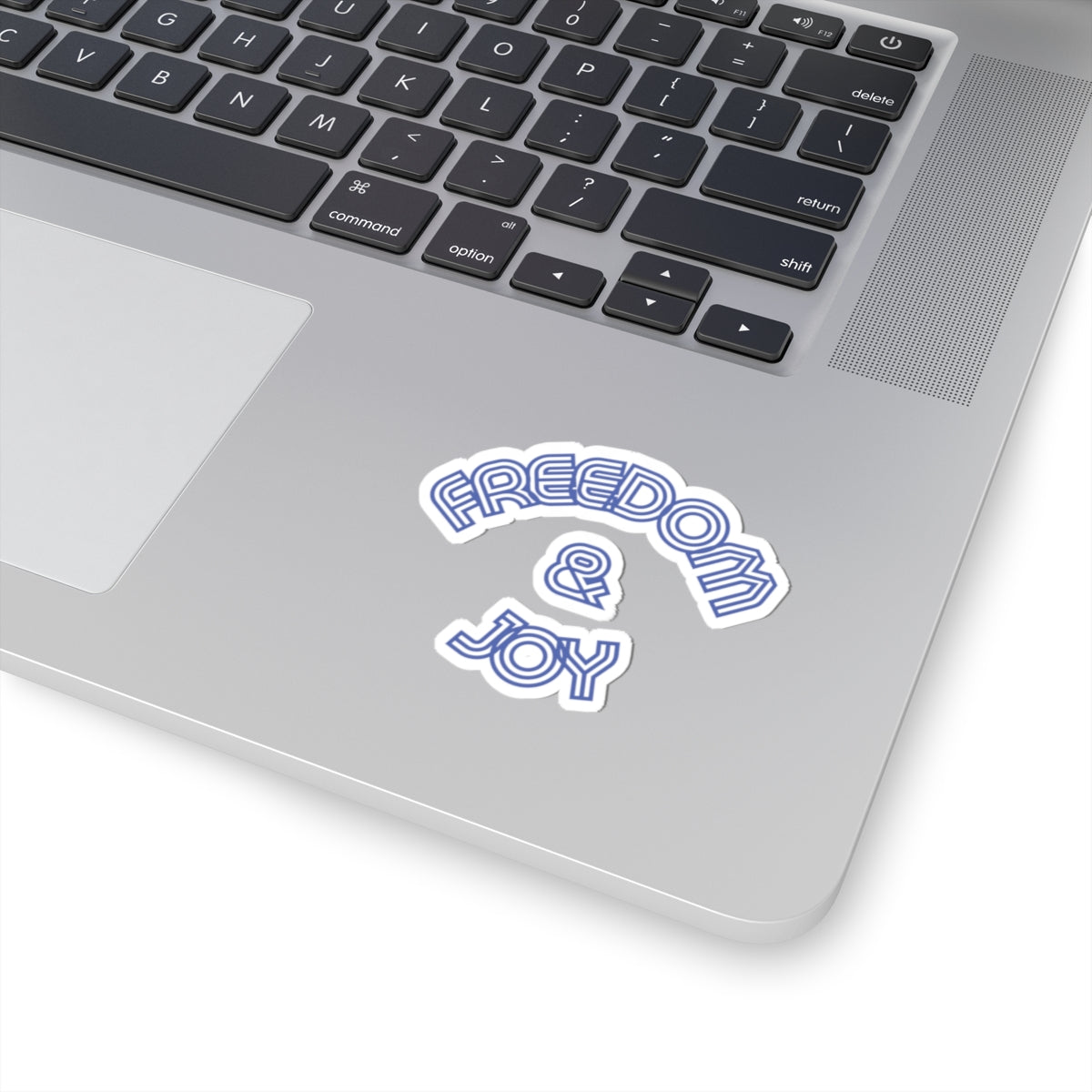 Blue Freedom and Joy Kiss-Cut Stickers, Inspirational Laptop Decal, Fun Water Bottle Sticker, Happy Planner Decoration, Positive Vibe