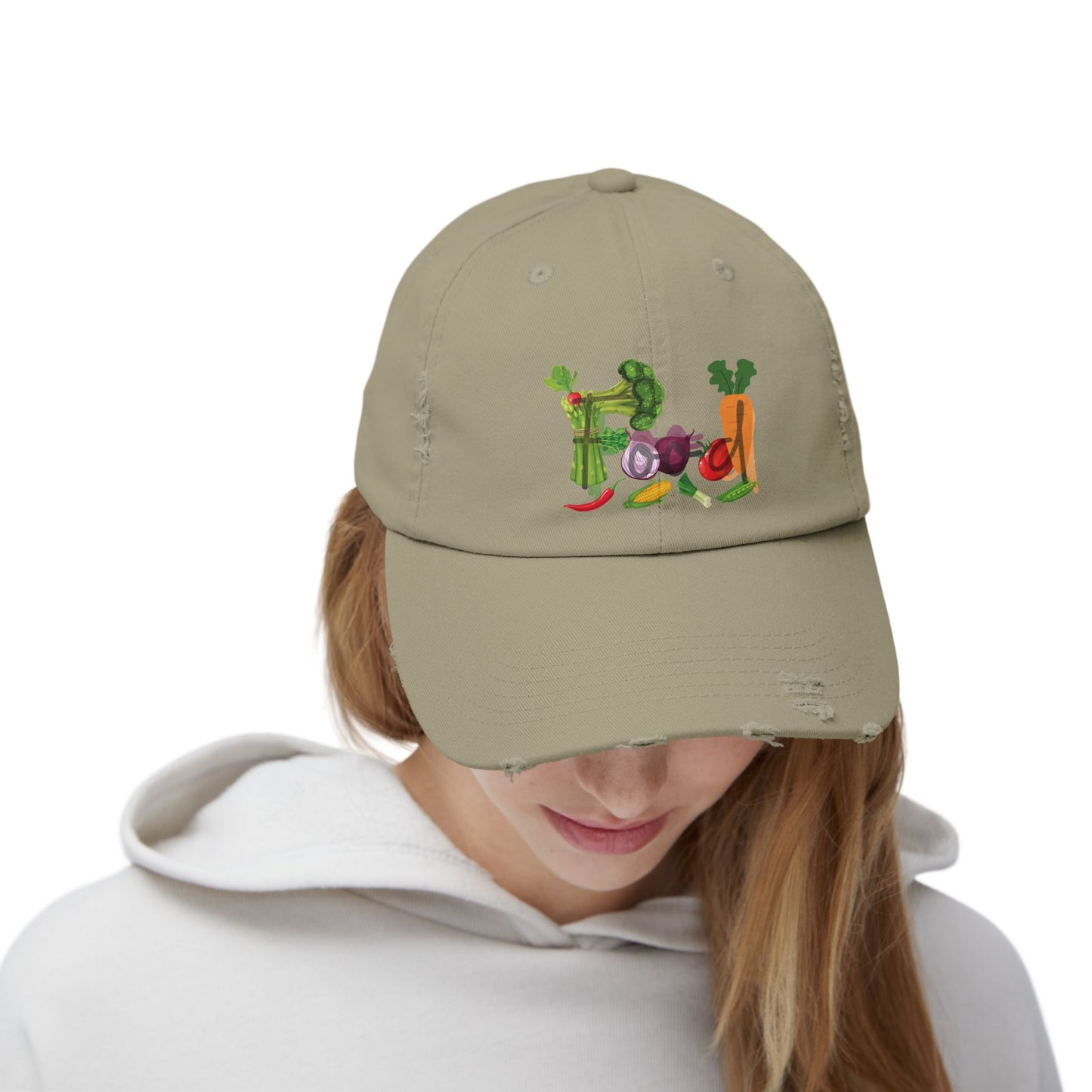 Food Vegetables Unisex Distressed Cap