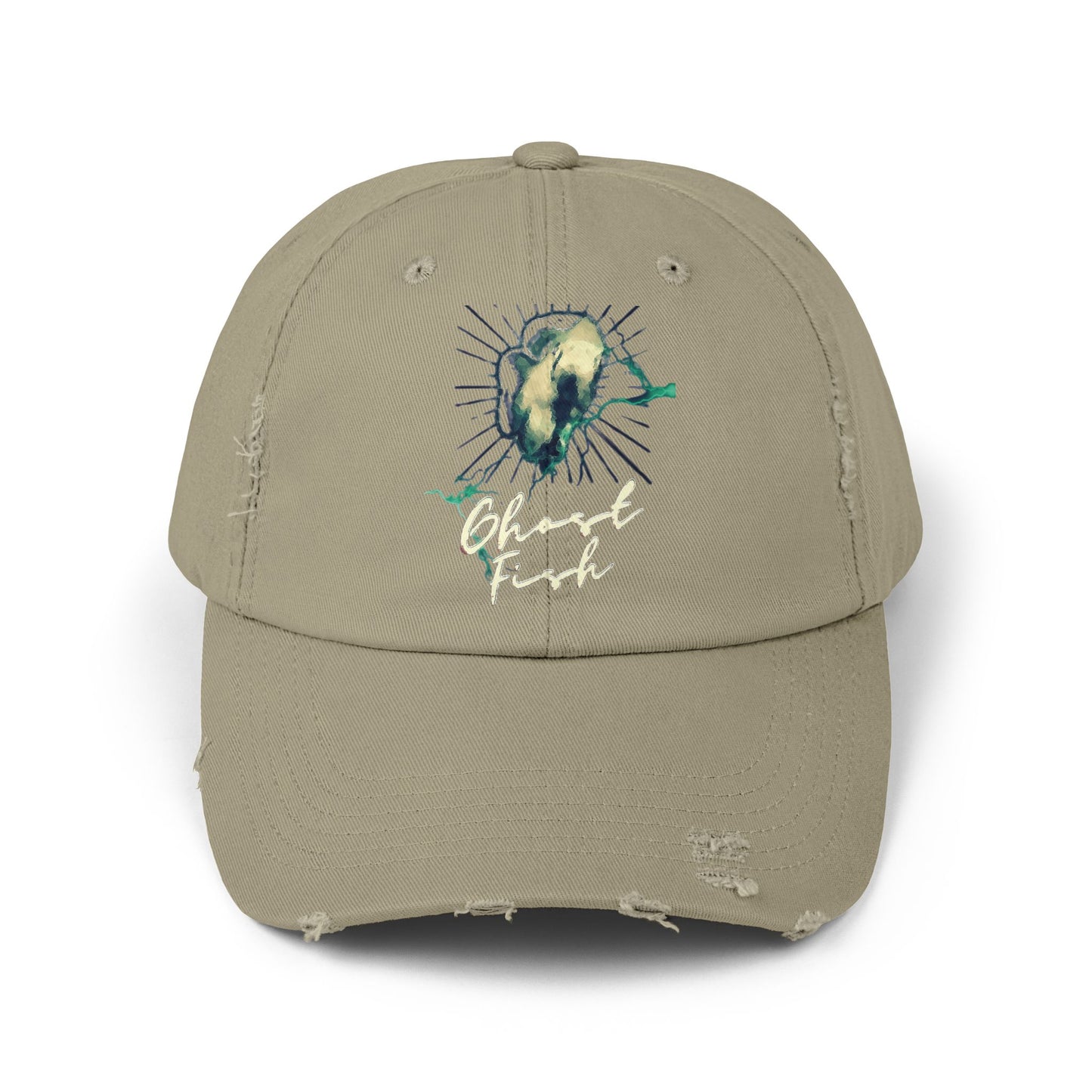 Ghost Fish Unisex Distressed Cap
