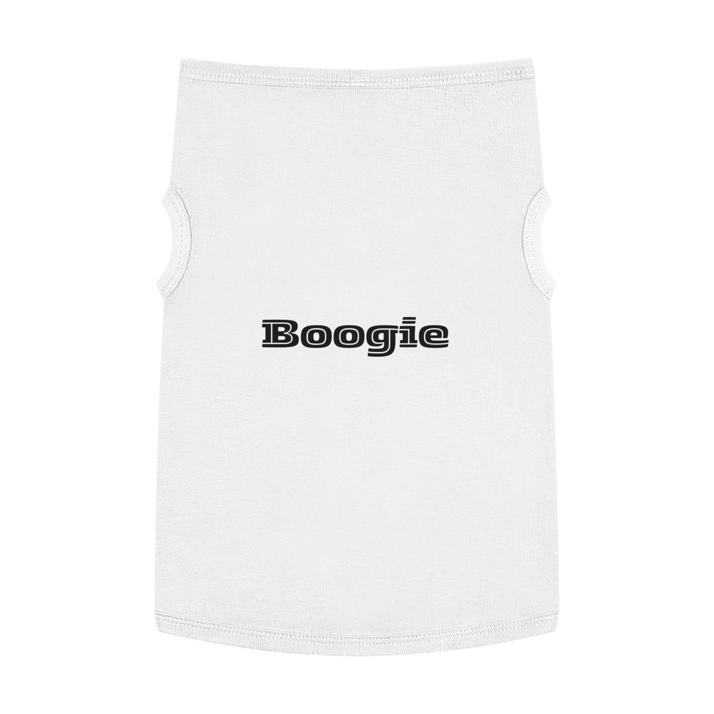 Boogie White Pet Tank Top, pet shirts, pet clothes, funny dog clothes, gifts, pet fashions, attitude, dog shirts, cat shirts, pet shirts
