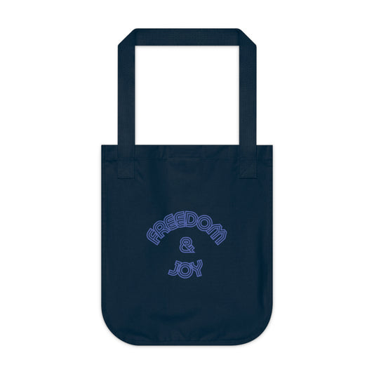 Freedom & Joy Organic Canvas Tote Bag, America, Equality, Love, Election, Gift, Groceries, Shopping, Eco Friendly, Gift Bags, Organic Cotton