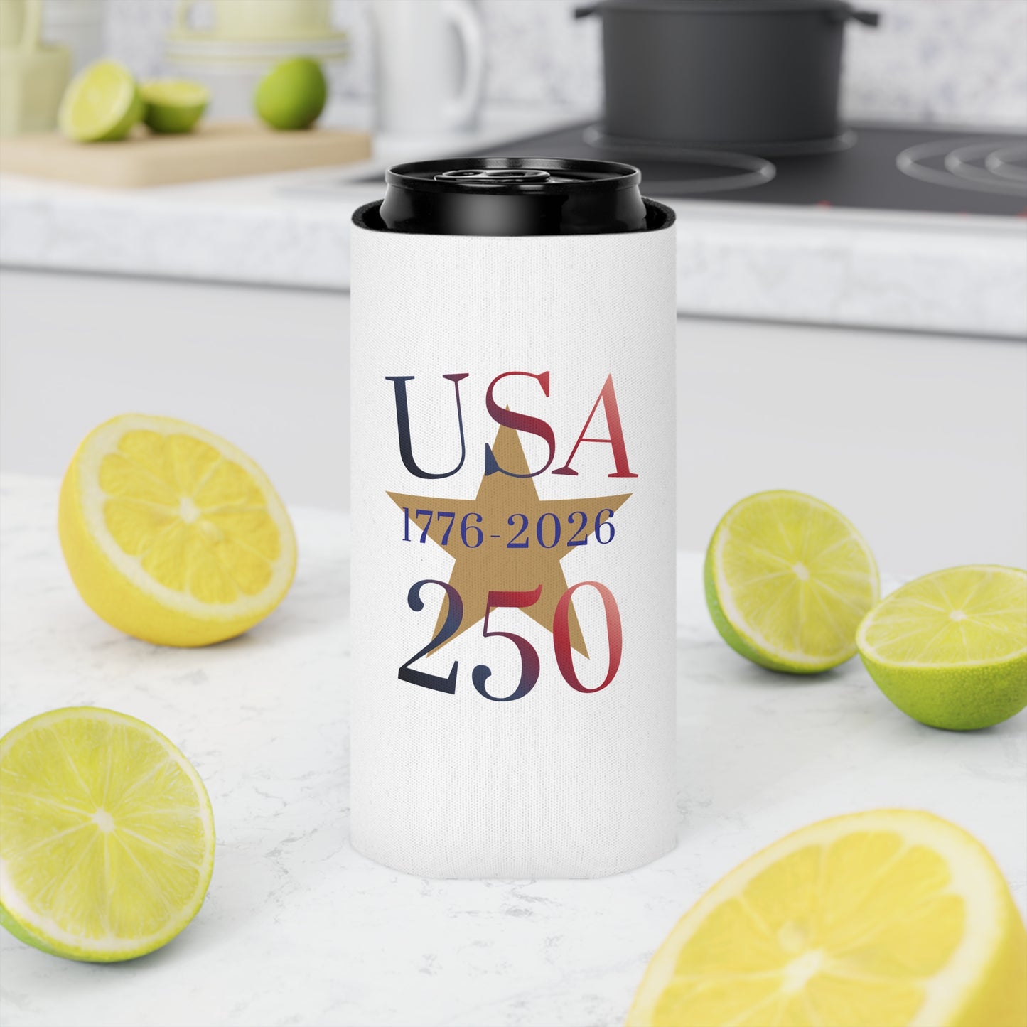 USA 250 Can Cooler – 1776-2026 Centennial Patriotic Koozie