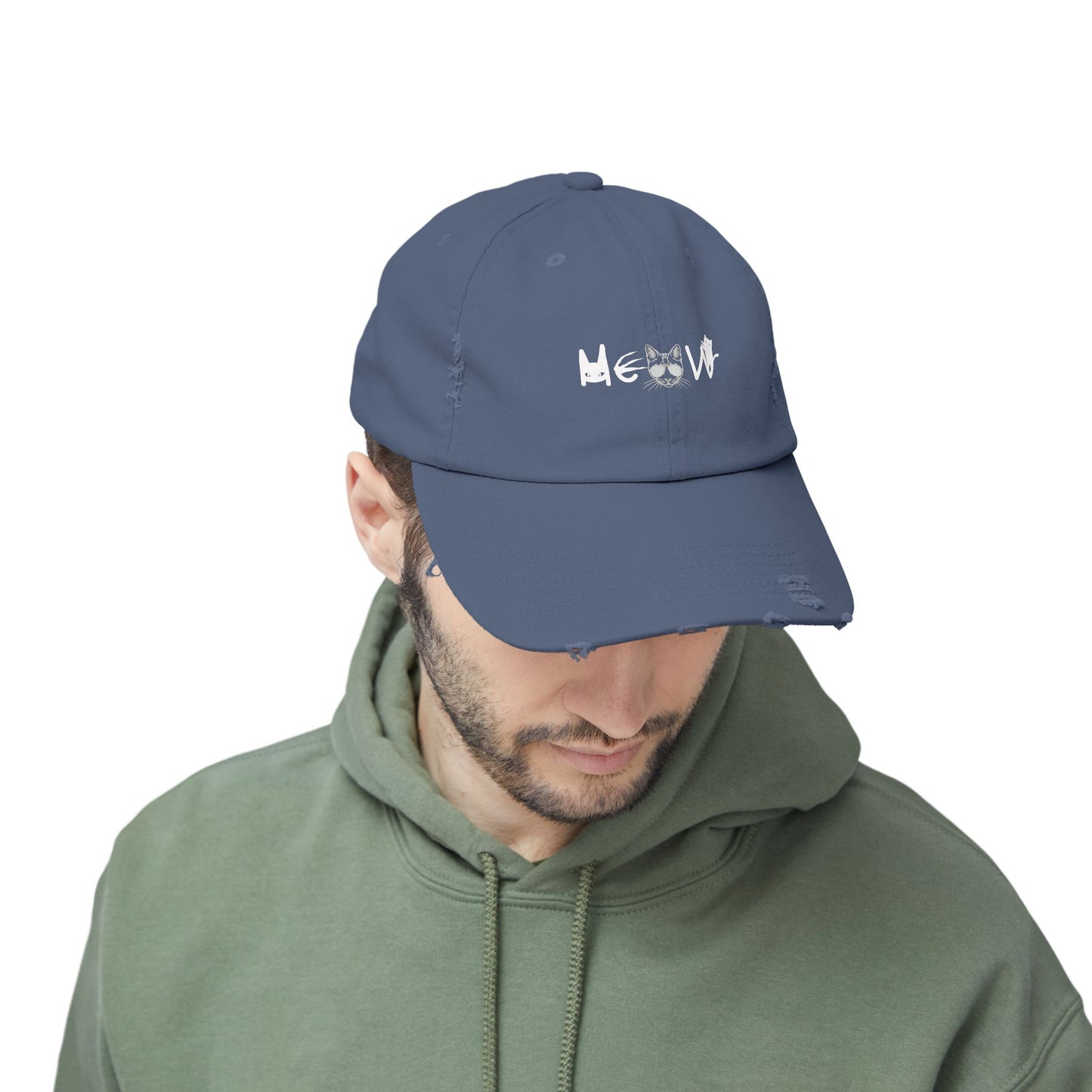 Meow Distressed Cap
