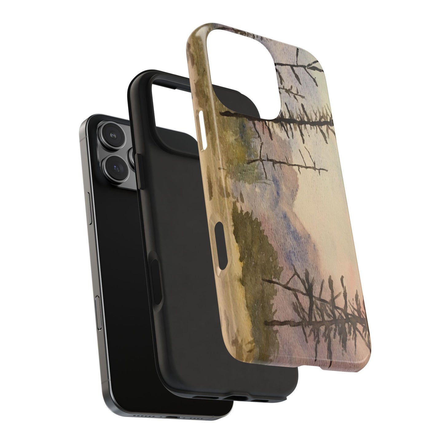 Glacier National Park After Fire Tough Phone Cases, iPhone & Samsung cases, wireless charging, mountains, nature, original artwork, gifts