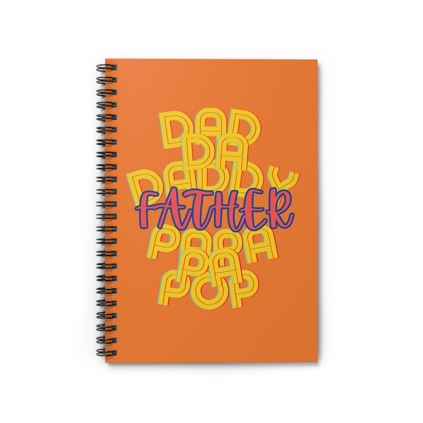 Father Orange Ruled Line Journal - Dad Papa Love Writing Gift for Men