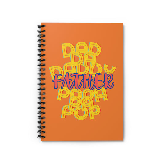 Father Orange Ruled Line Journal - Dad Papa Love Writing Gift for Men