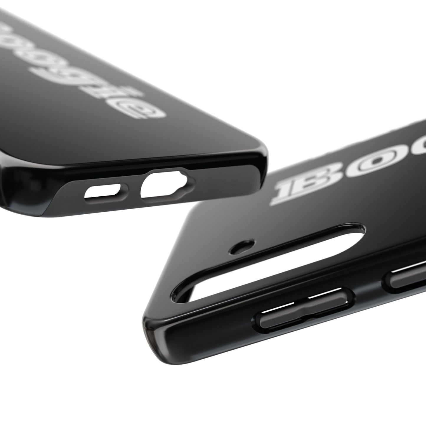Boogie Black Tough Phone Cases, iPhone Samsung cases, wireless charging, gender neutral women men friends kids teens gift birthday Christmas